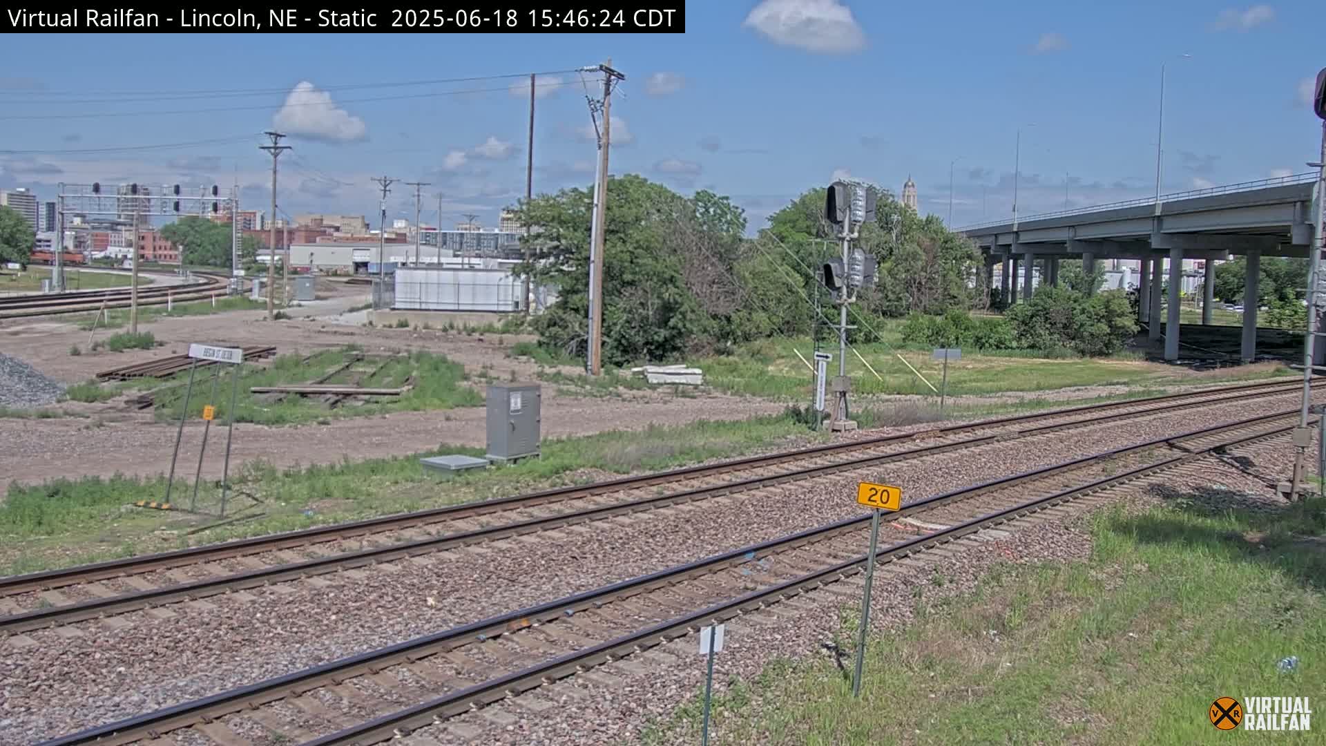Lincoln Railroad Junction Live Cam - Lincoln, Lancaster,Nebraska, USA 