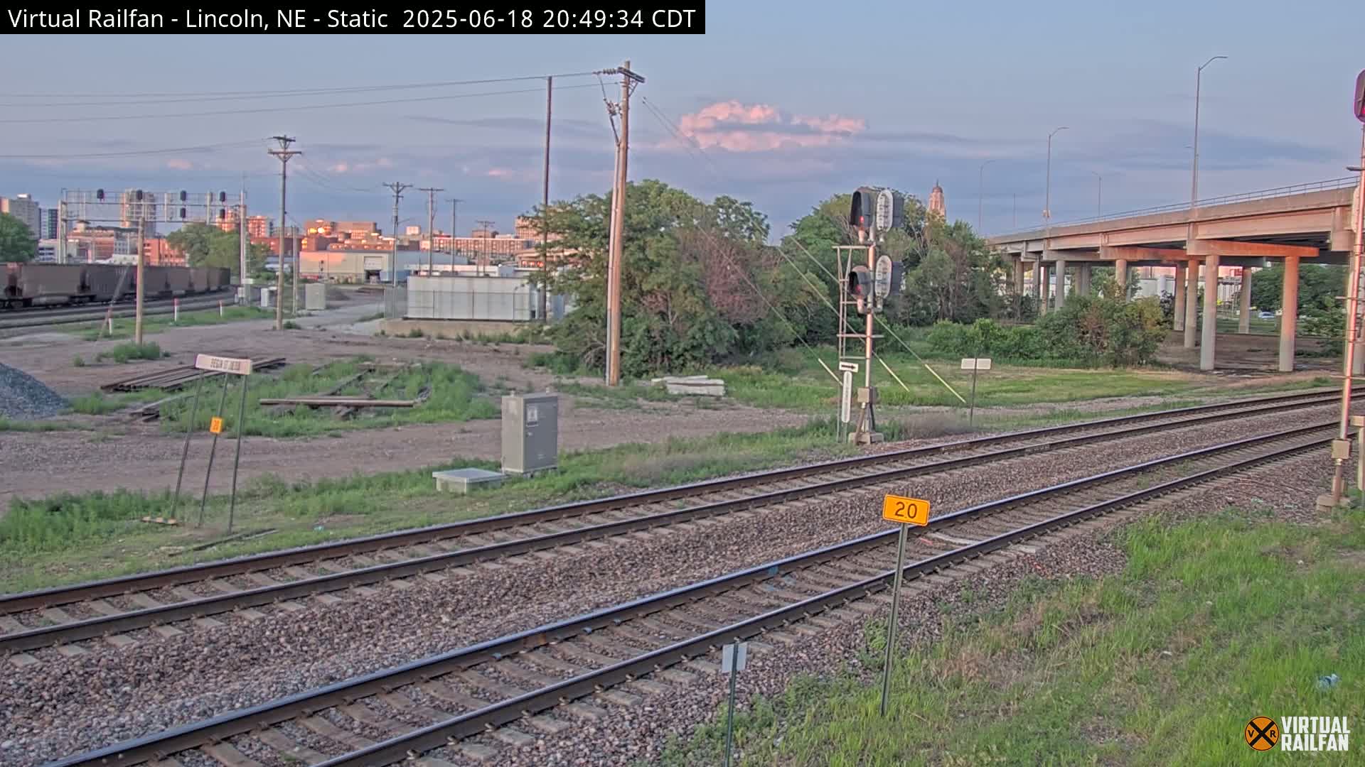 Lincoln Railroad Junction Live Cam - Lincoln, Lancaster,Nebraska, USA 