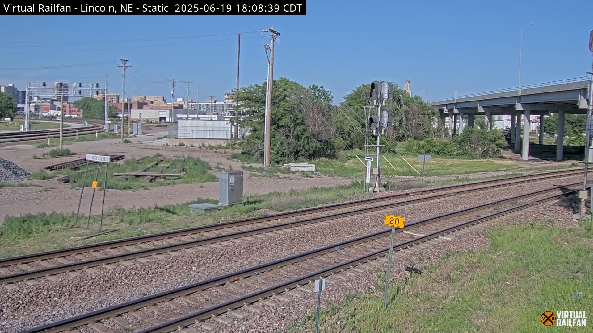 Lincoln Railroad Junction Live Cam - Lincoln, Lancaster,Nebraska, USA 