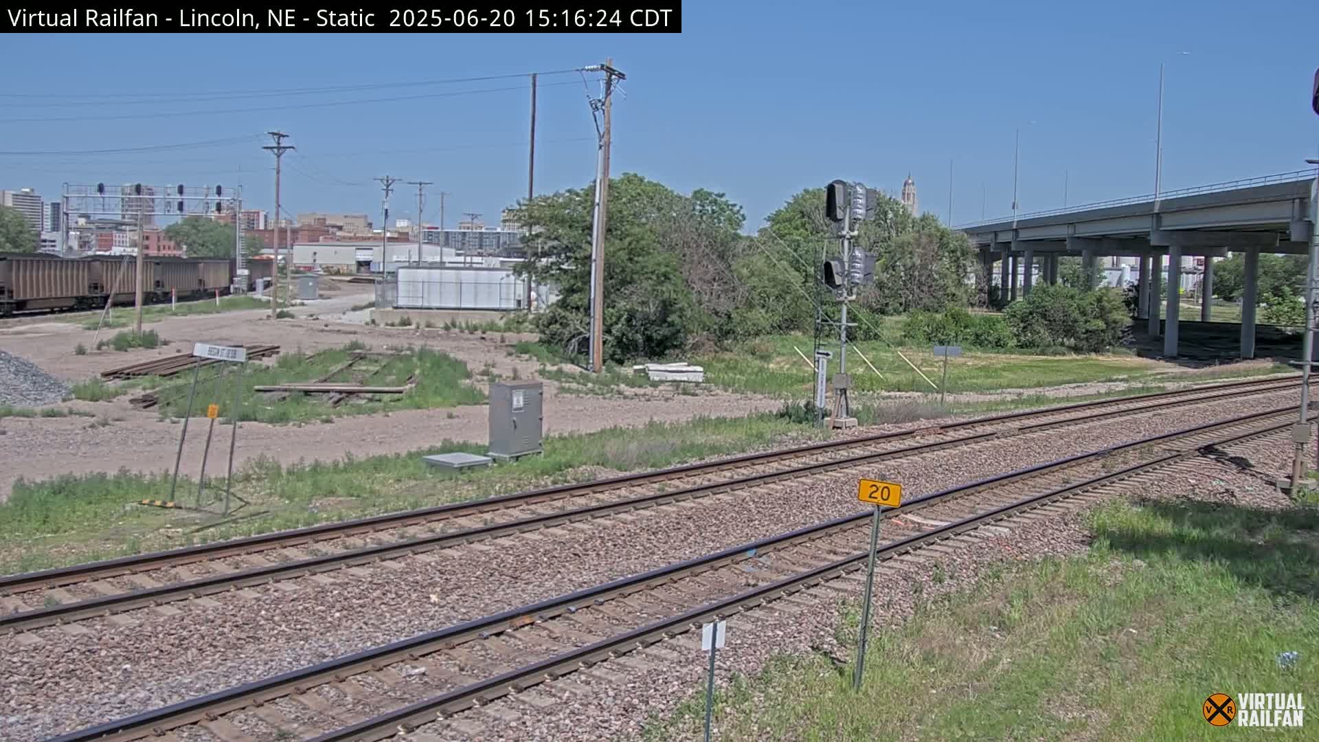 Lincoln Railroad Junction Live Cam - Lincoln, Lancaster,Nebraska, USA 