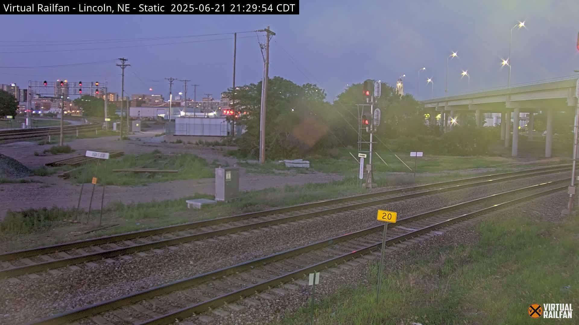 Lincoln Railroad Junction Live Cam - Lincoln, Lancaster,Nebraska, USA 