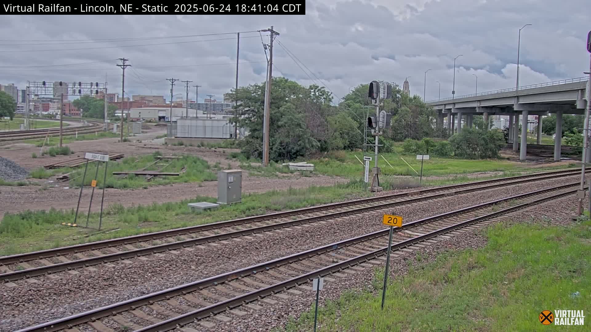 Lincoln Railroad Junction Live Cam - Lincoln, Lancaster,Nebraska, USA 