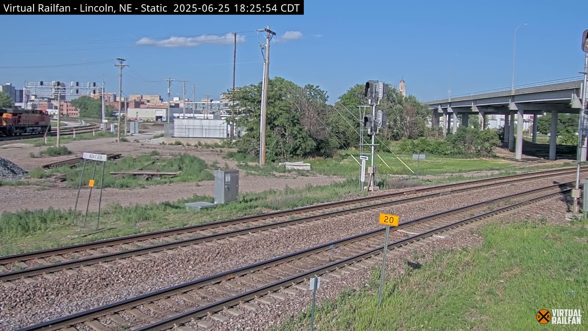 Lincoln Railroad Junction Live Cam - Lincoln, Lancaster,Nebraska, USA 