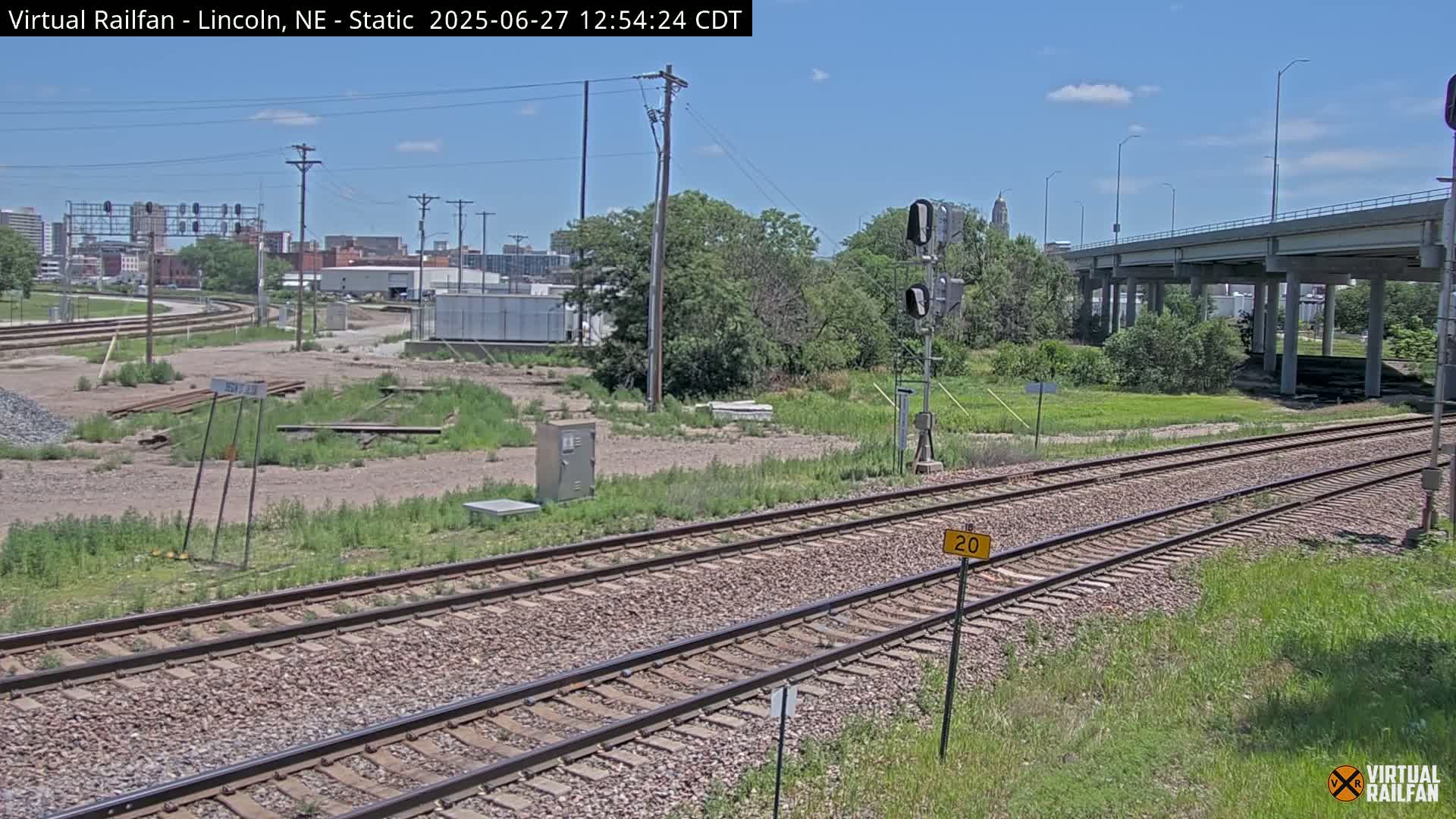Lincoln Railroad Junction Live Cam - Lincoln, Lancaster,Nebraska, USA 