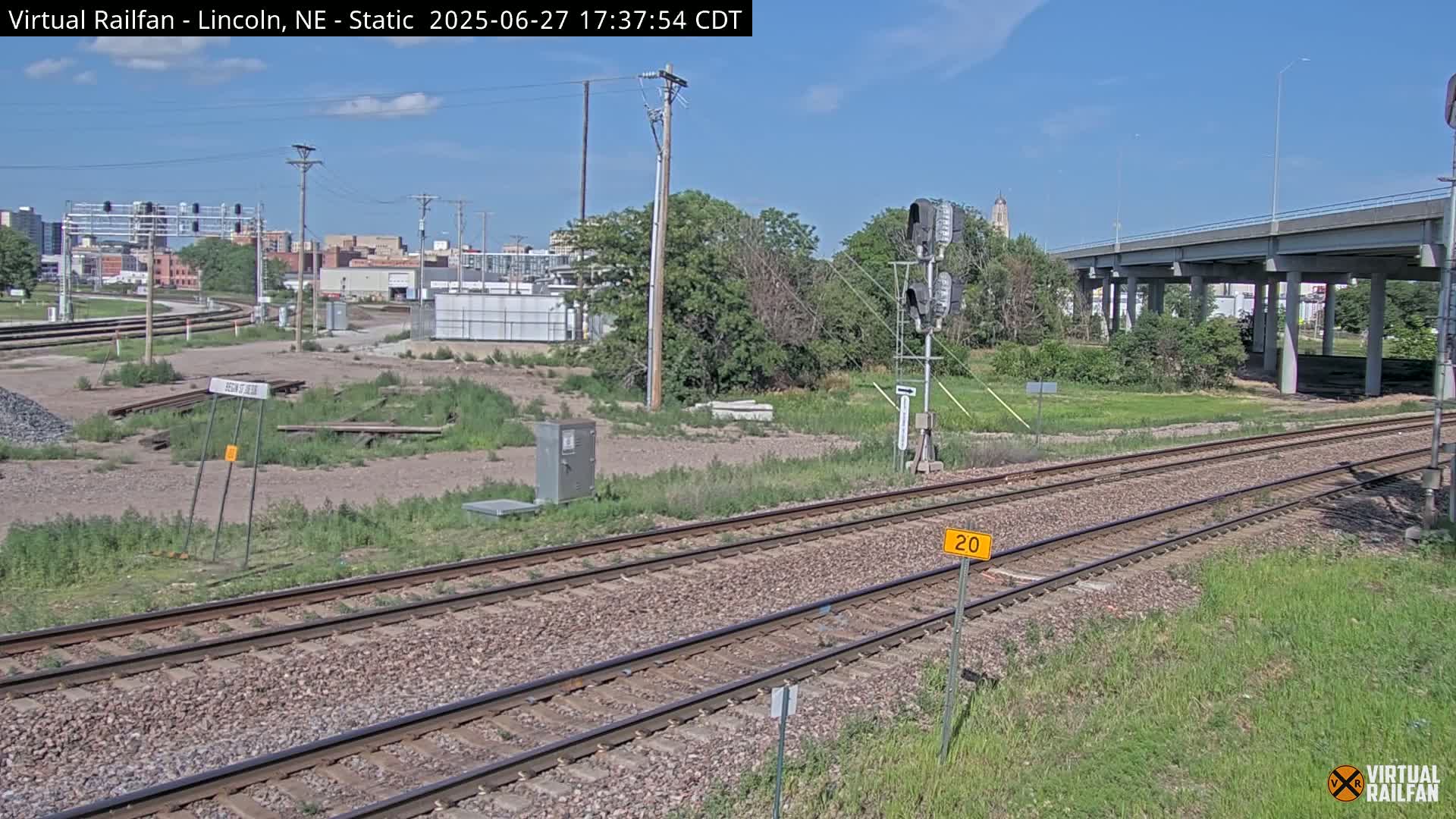 Lincoln Railroad Junction Live Cam - Lincoln, Lancaster,Nebraska, USA 