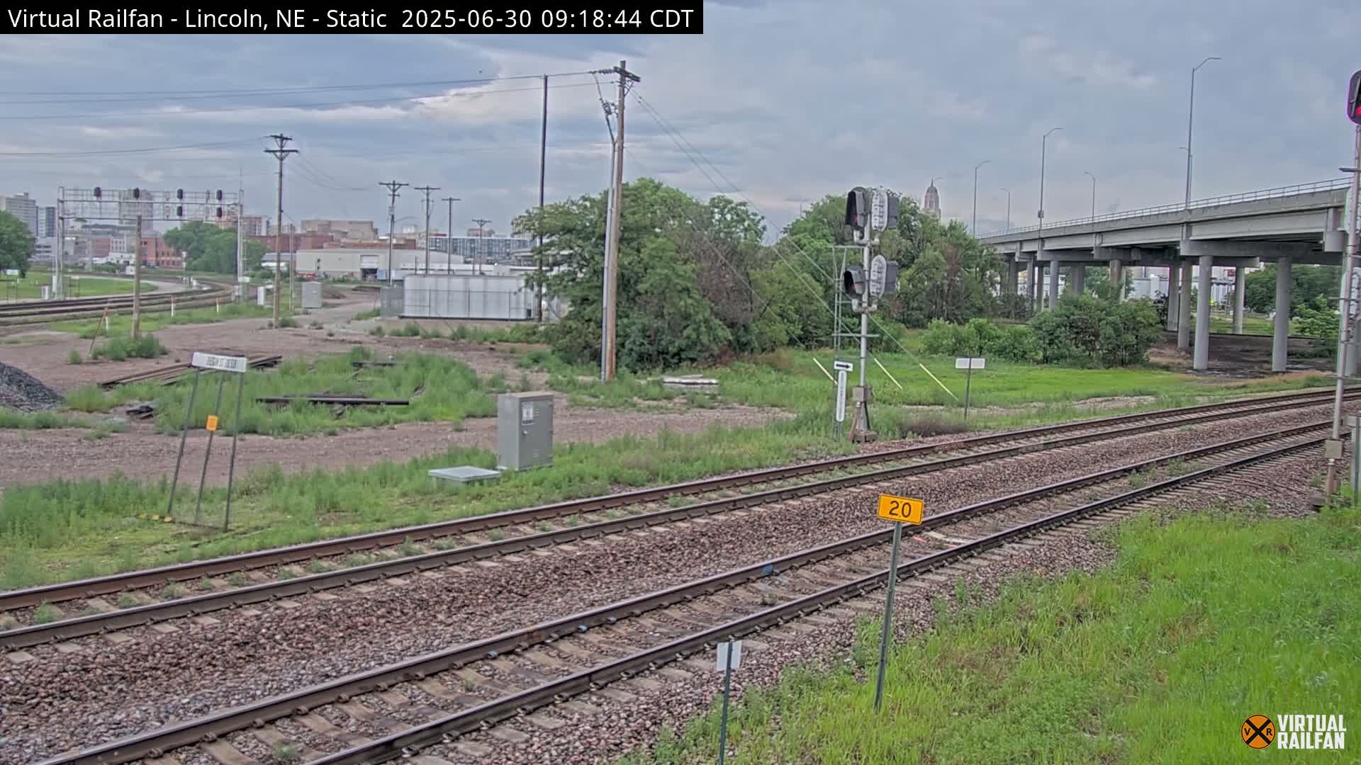 Lincoln Railroad Junction Live Cam - Lincoln, Lancaster,Nebraska, USA 
