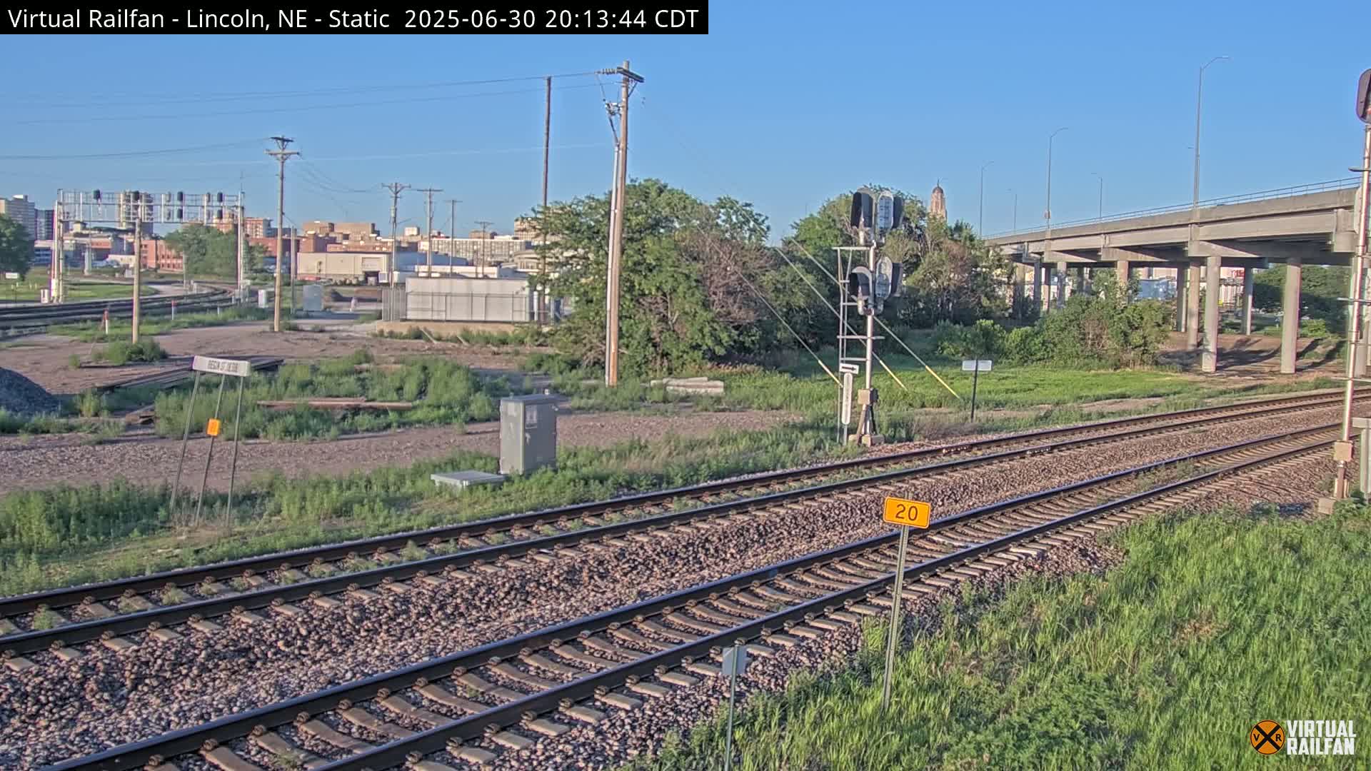 Lincoln Railroad Junction Live Cam - Lincoln, Lancaster,Nebraska, USA 