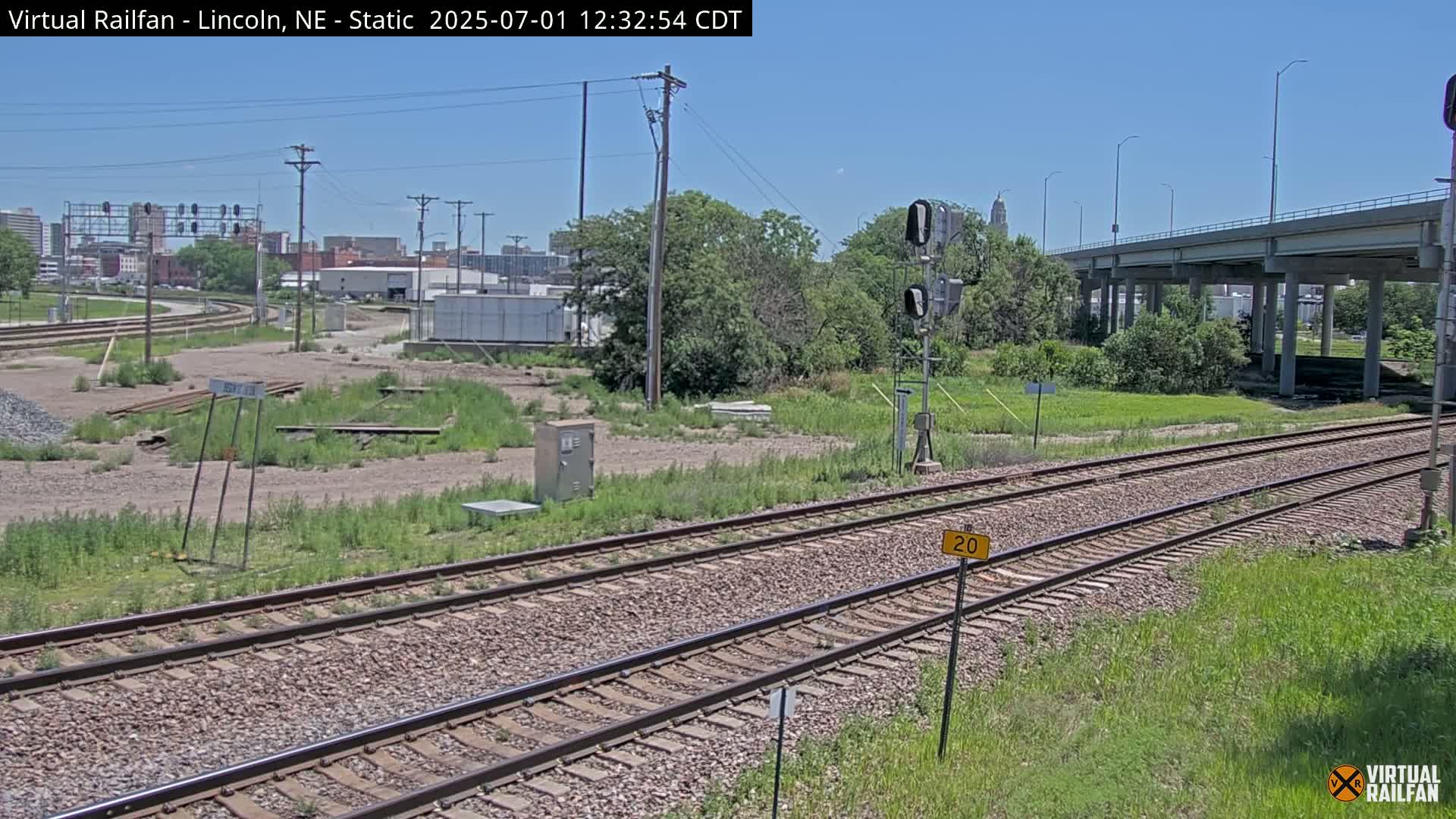 Lincoln Railroad Junction Live Cam - Lincoln, Lancaster,Nebraska, USA 