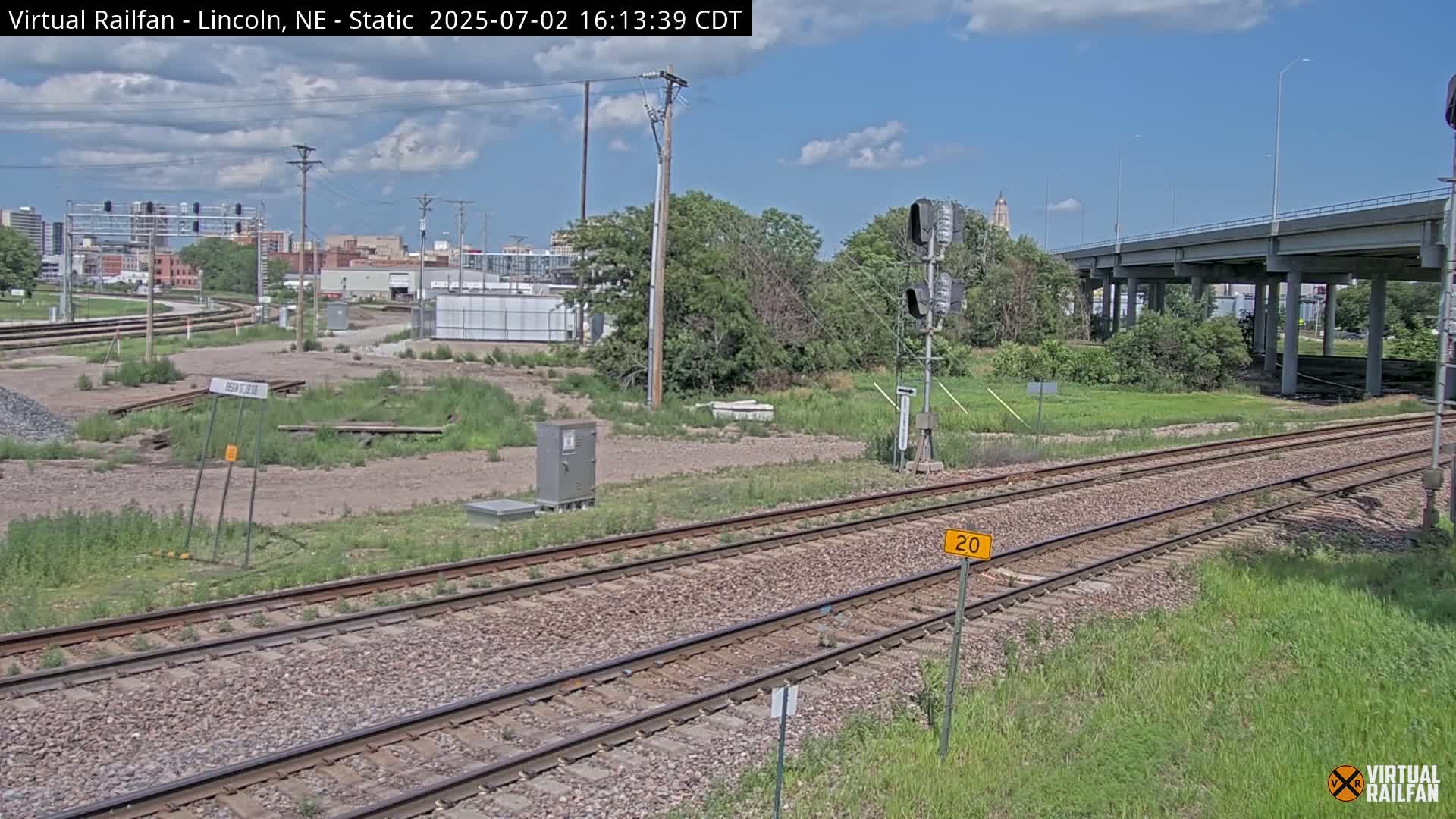 Lincoln Railroad Junction Live Cam - Lincoln, Lancaster,Nebraska, USA 