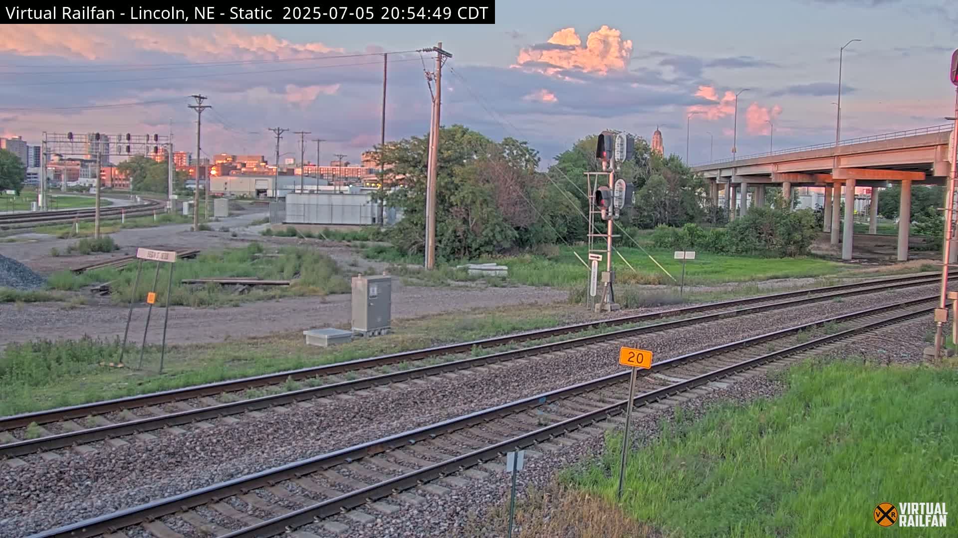 Lincoln Railroad Junction Live Cam - Lincoln, Lancaster,Nebraska, USA 
