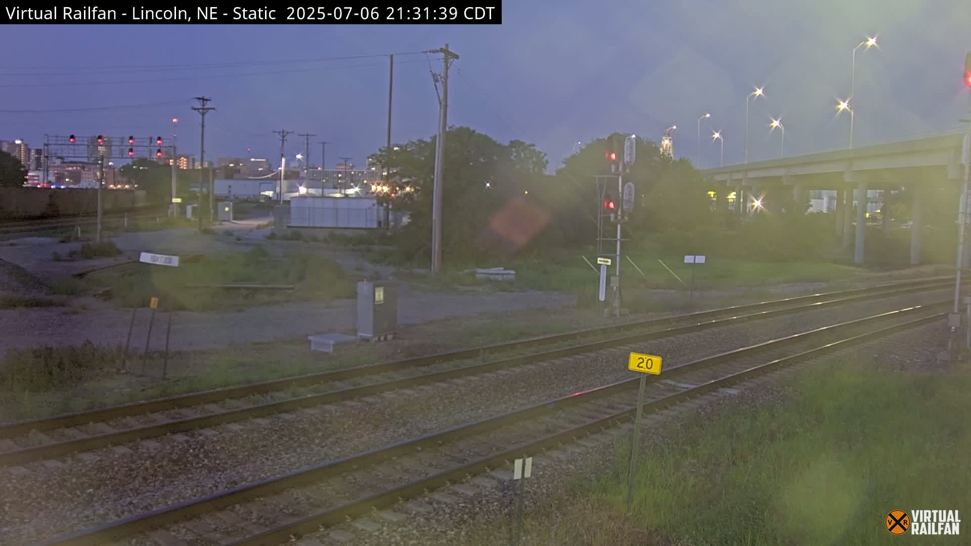 Lincoln Railroad Junction Live Cam - Lincoln, Lancaster,Nebraska, USA 