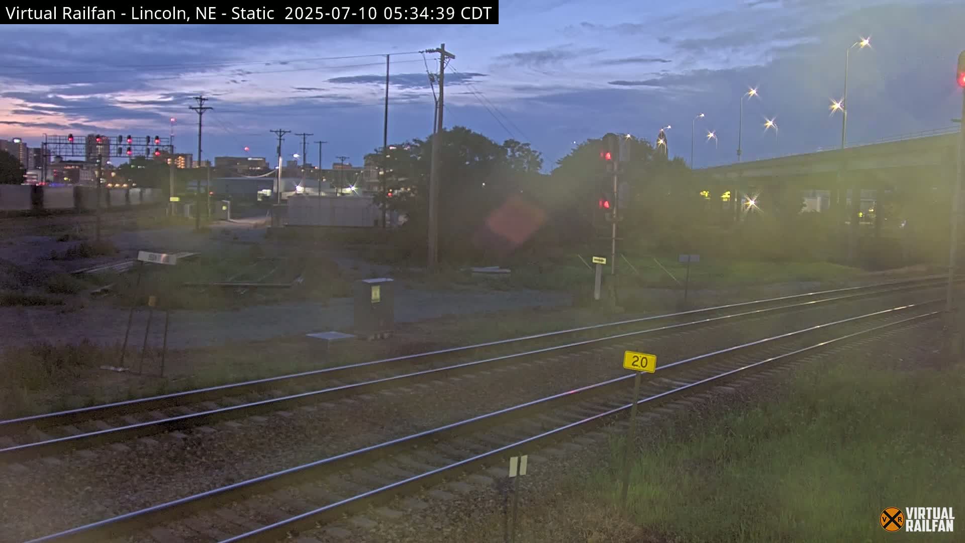 Lincoln Railroad Junction Live Cam - Lincoln, Lancaster,Nebraska, USA 
