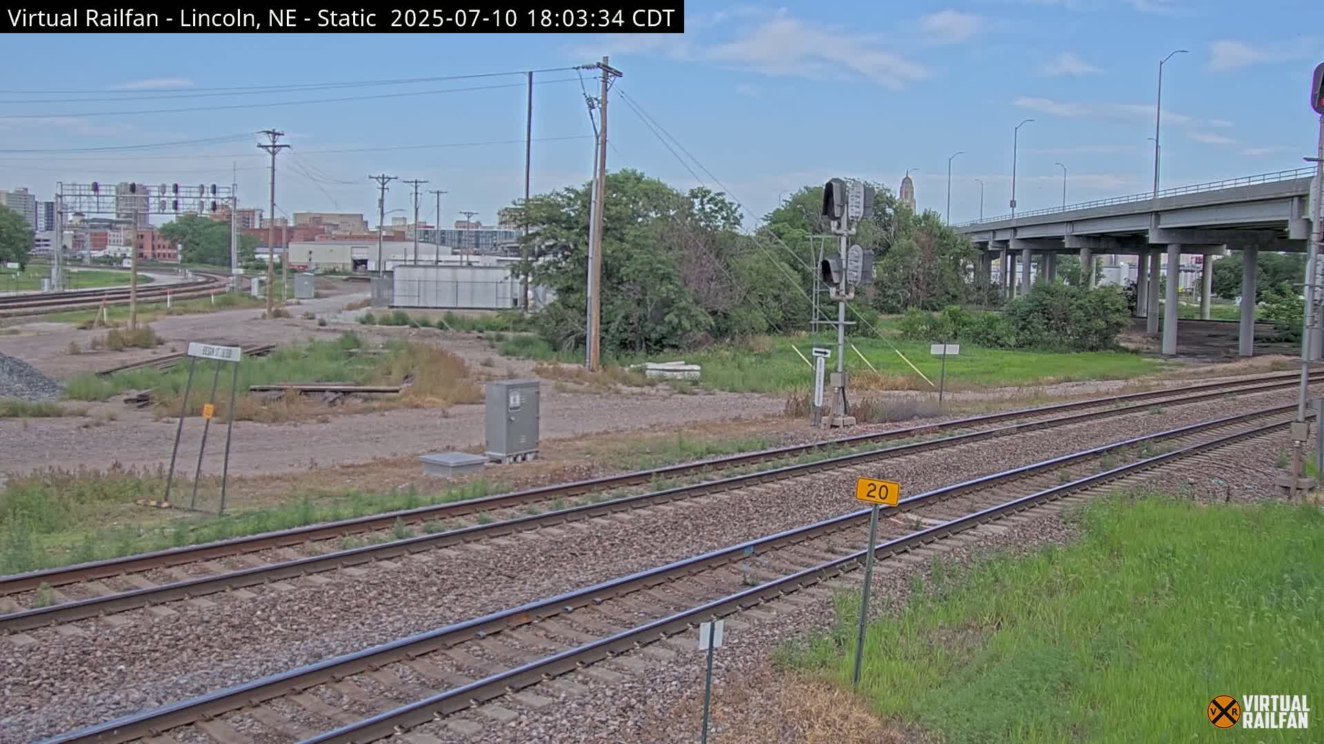 Lincoln Railroad Junction Live Cam - Lincoln, Lancaster,Nebraska, USA 