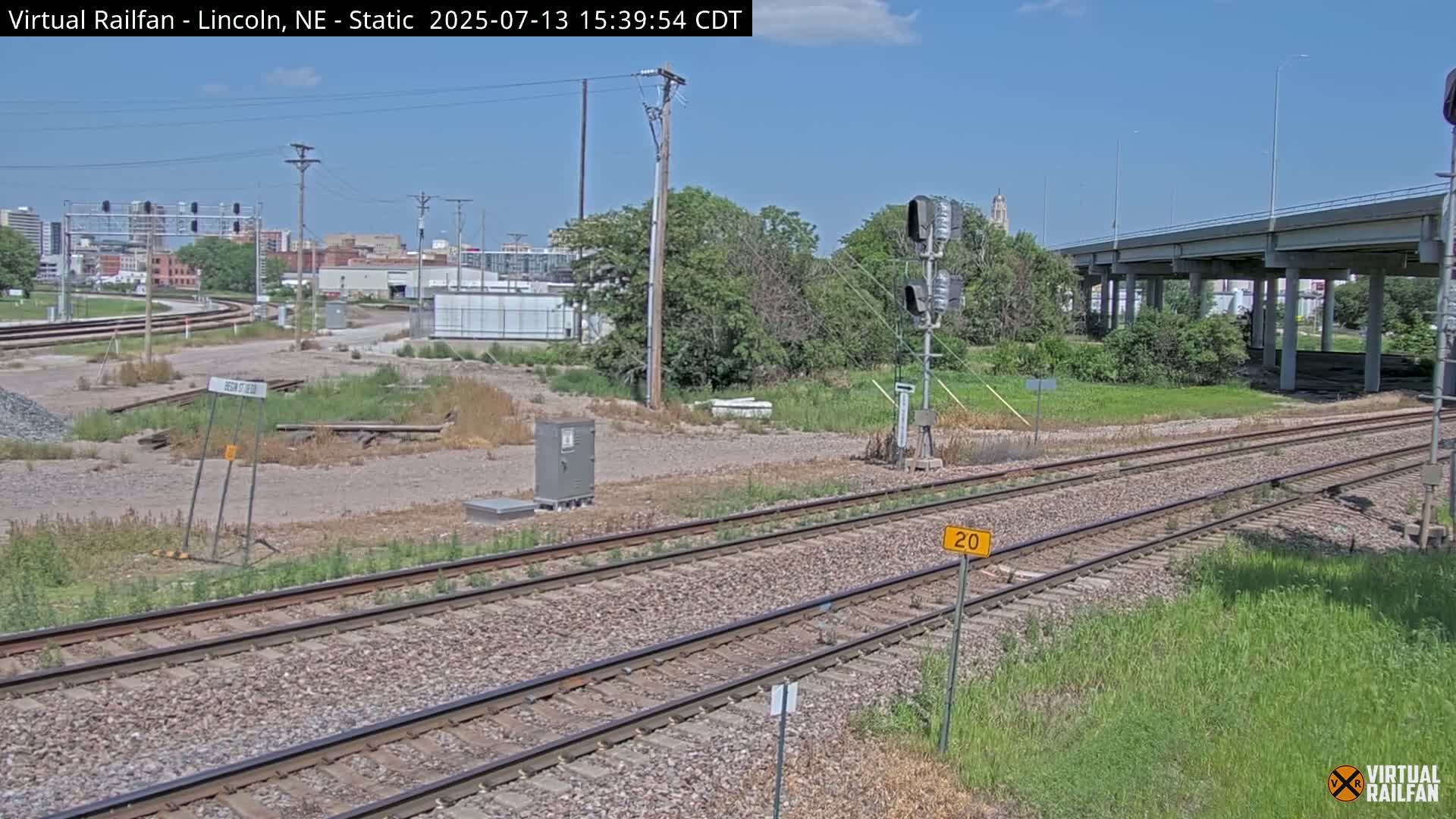 Lincoln Railroad Junction Live Cam - Lincoln, Lancaster,Nebraska, USA 