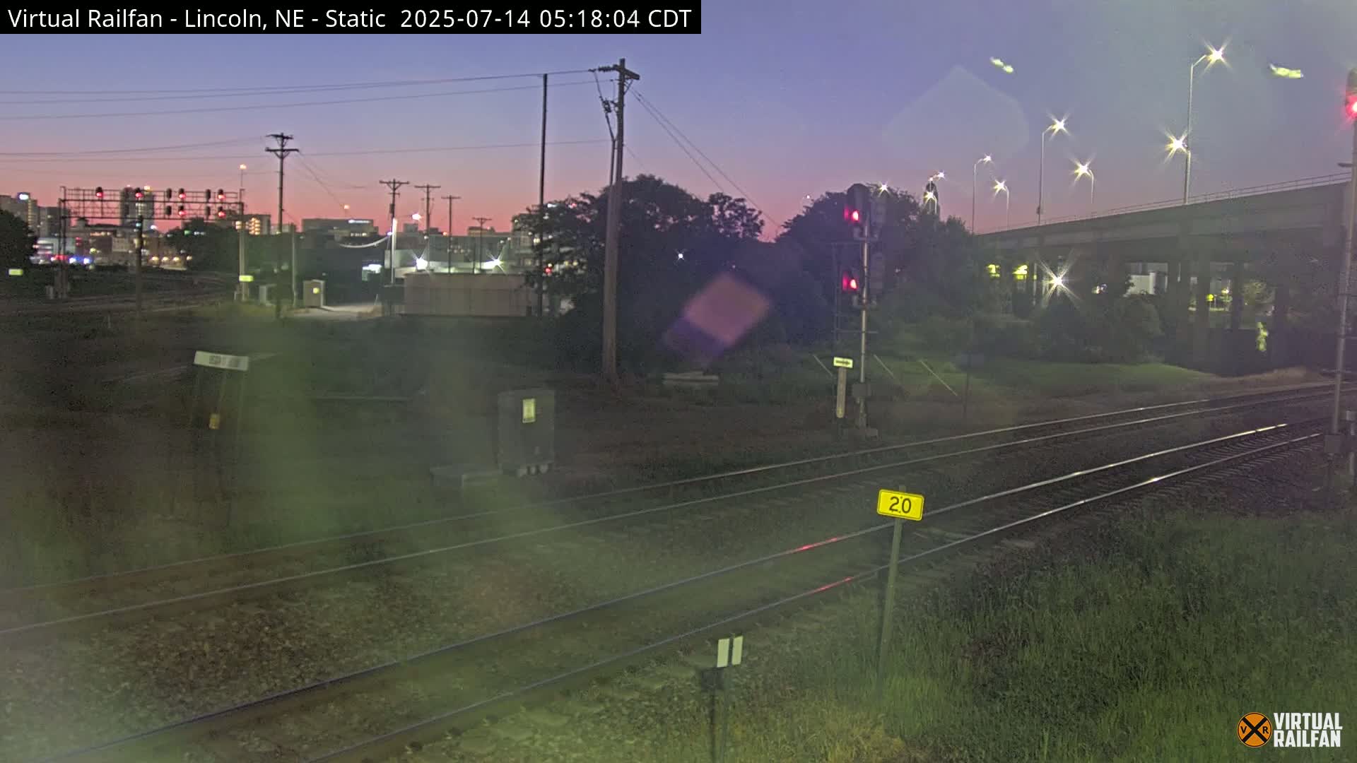 Lincoln Railroad Junction Live Cam - Lincoln, Lancaster,Nebraska, USA 