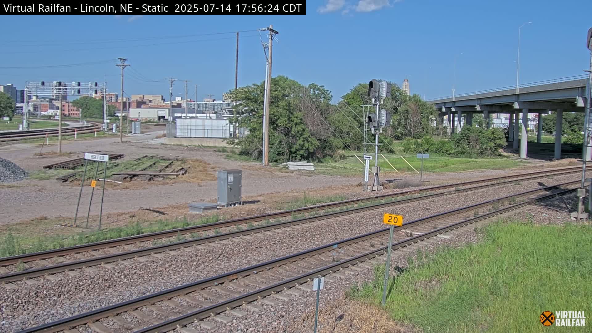 Lincoln Railroad Junction Live Cam - Lincoln, Lancaster,Nebraska, USA 