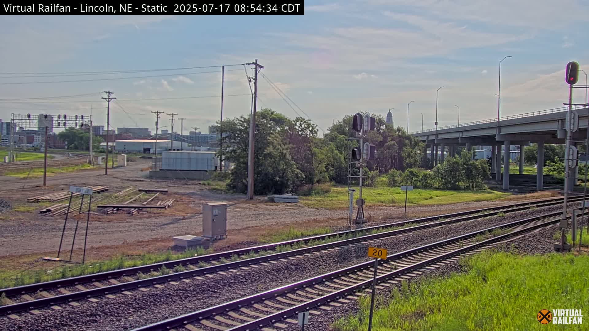 Lincoln Railroad Junction Live Cam - Lincoln, Lancaster,Nebraska, USA 