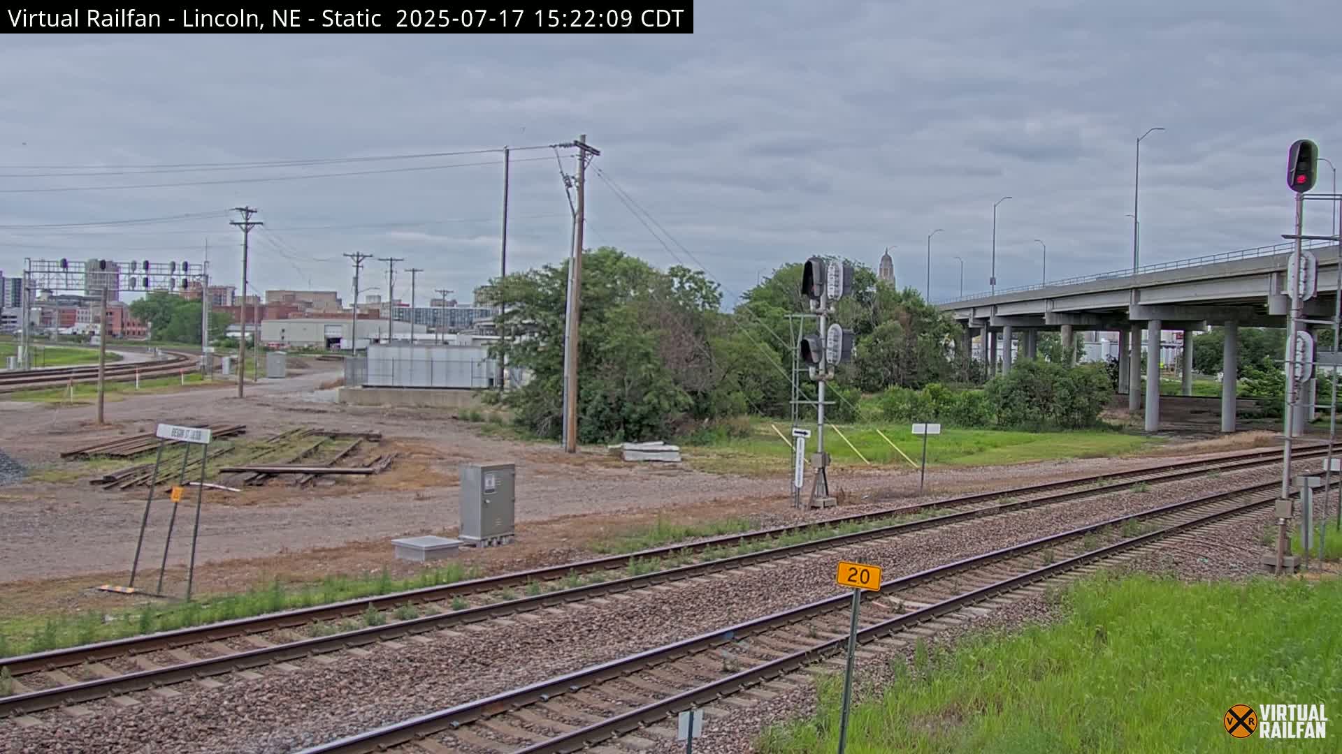 Lincoln Railroad Junction Live Cam - Lincoln, Lancaster,Nebraska, USA 