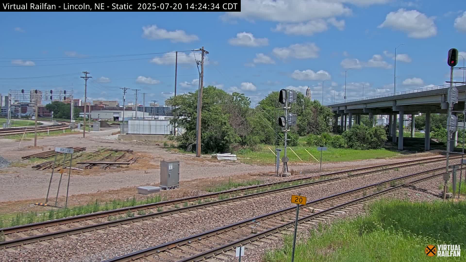 Lincoln Railroad Junction Live Cam - Lincoln, Lancaster,Nebraska, USA 