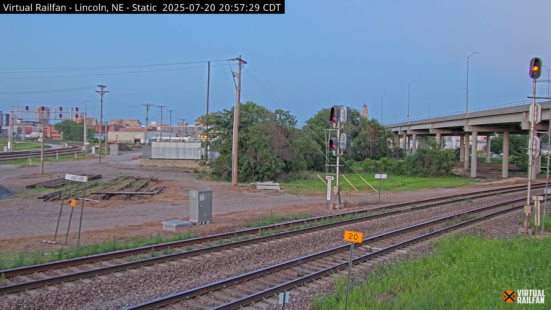 Lincoln Railroad Junction Live Cam - Lincoln, Lancaster,Nebraska, USA 