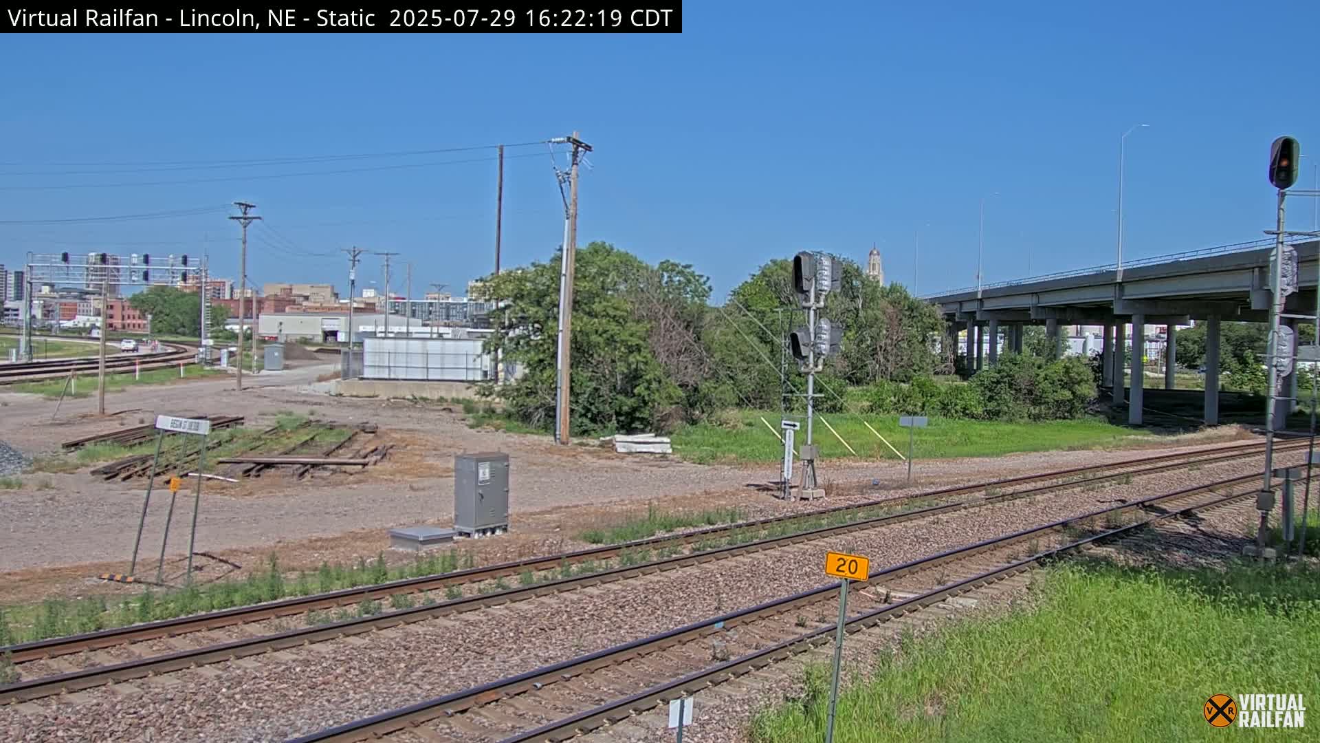 Lincoln Railroad Junction Live Cam - Lincoln, Lancaster,Nebraska, USA 