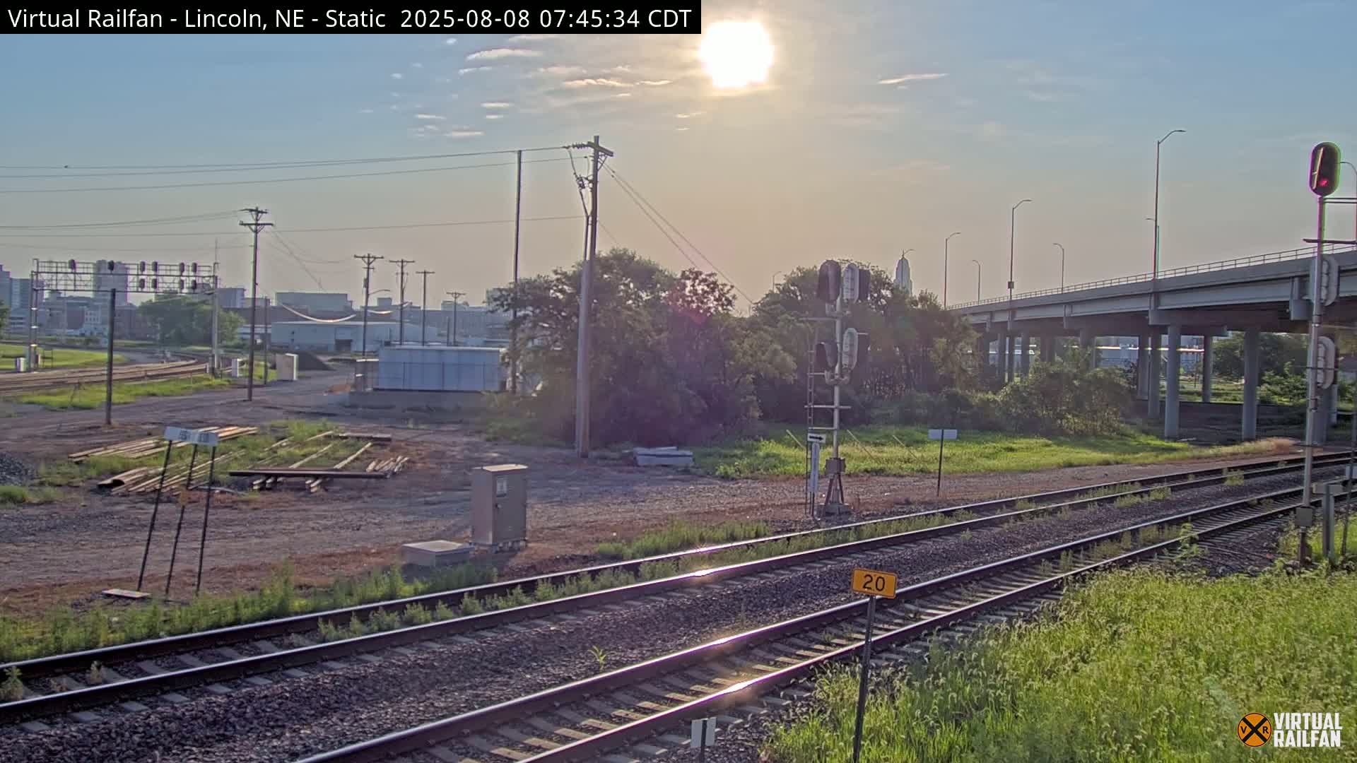 Lincoln Railroad Junction Live Cam - Lincoln, Lancaster,Nebraska, USA 