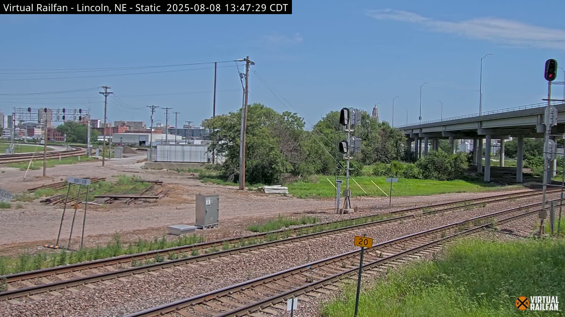 Lincoln Railroad Junction Live Cam - Lincoln, Lancaster,Nebraska, USA 