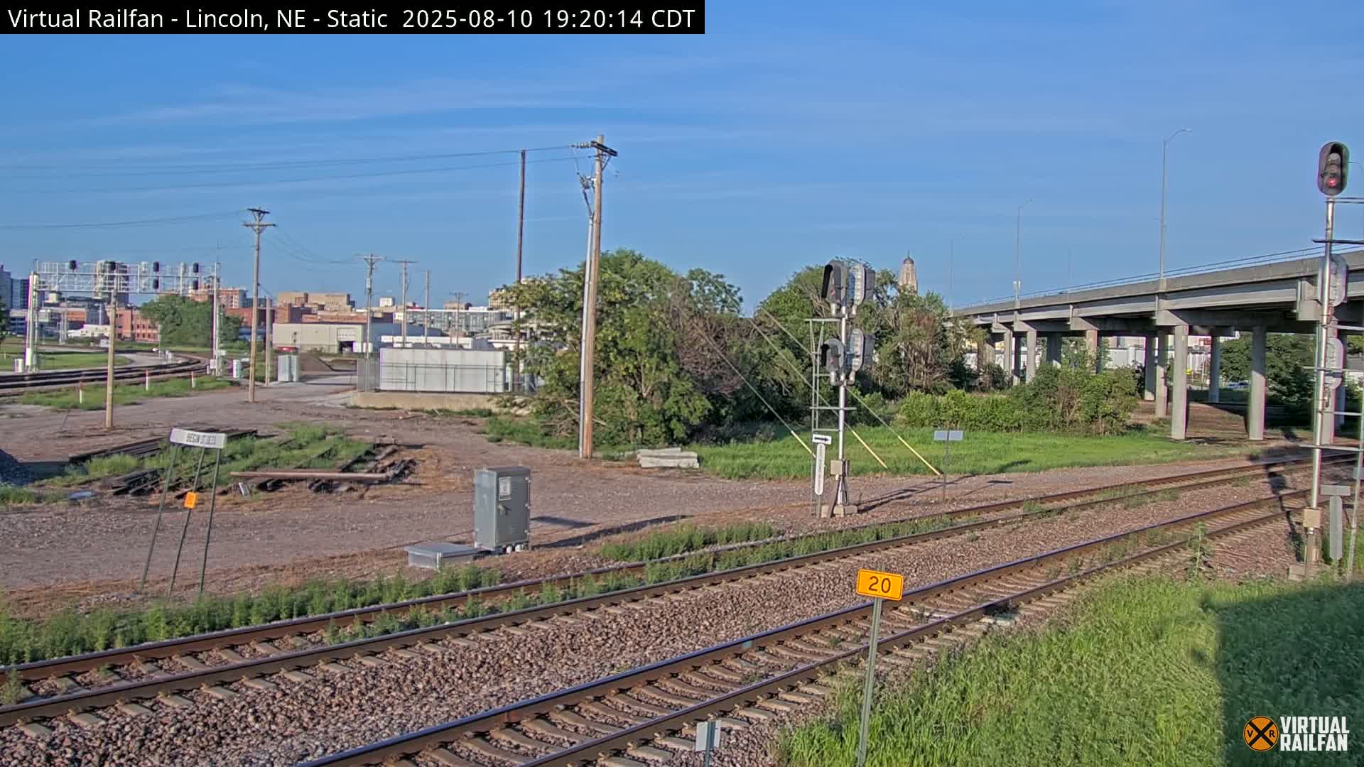 Lincoln Railroad Junction Live Cam - Lincoln, Lancaster,Nebraska, USA 