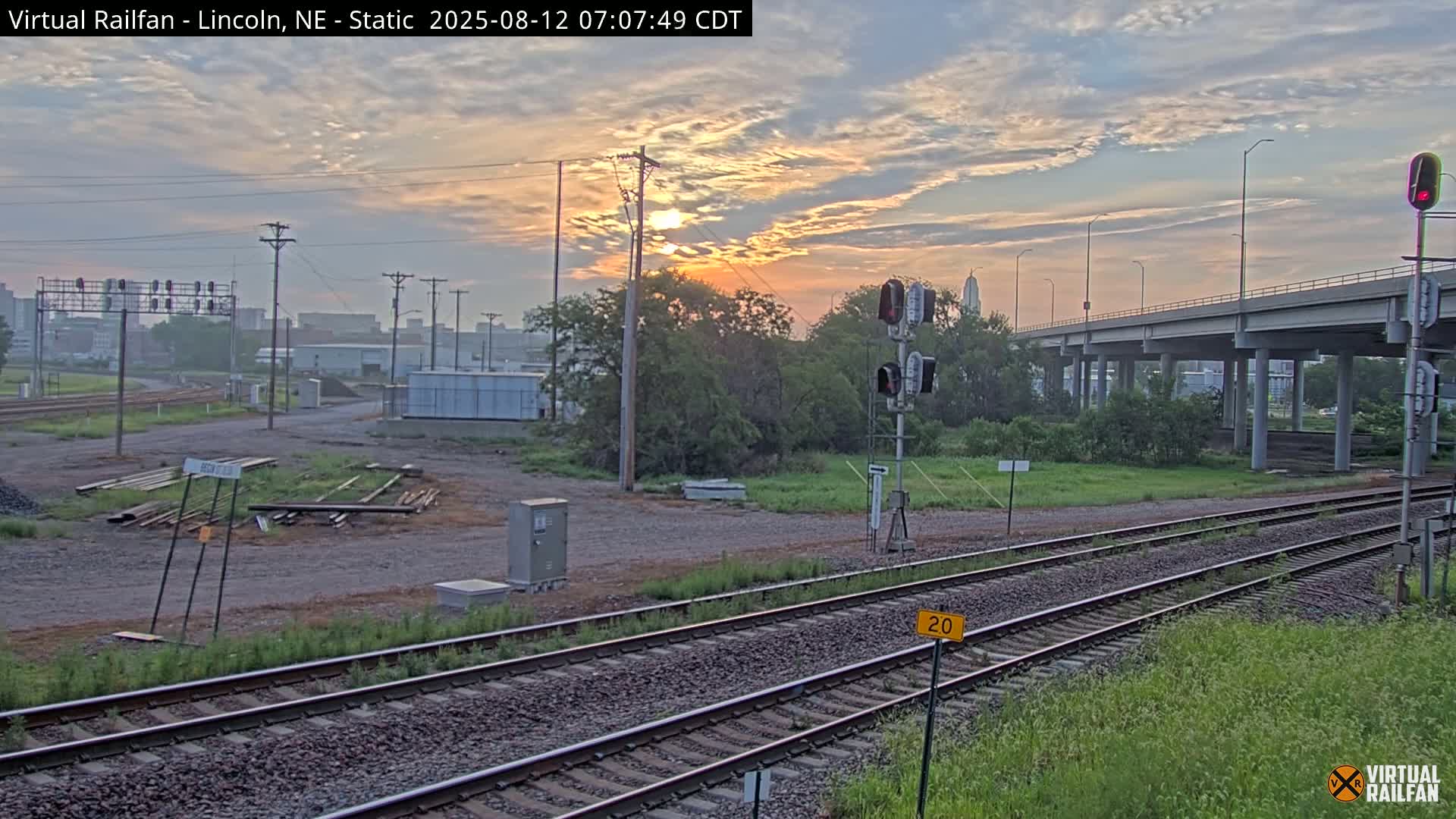 Lincoln Railroad Junction Live Cam - Lincoln, Lancaster,Nebraska, USA 