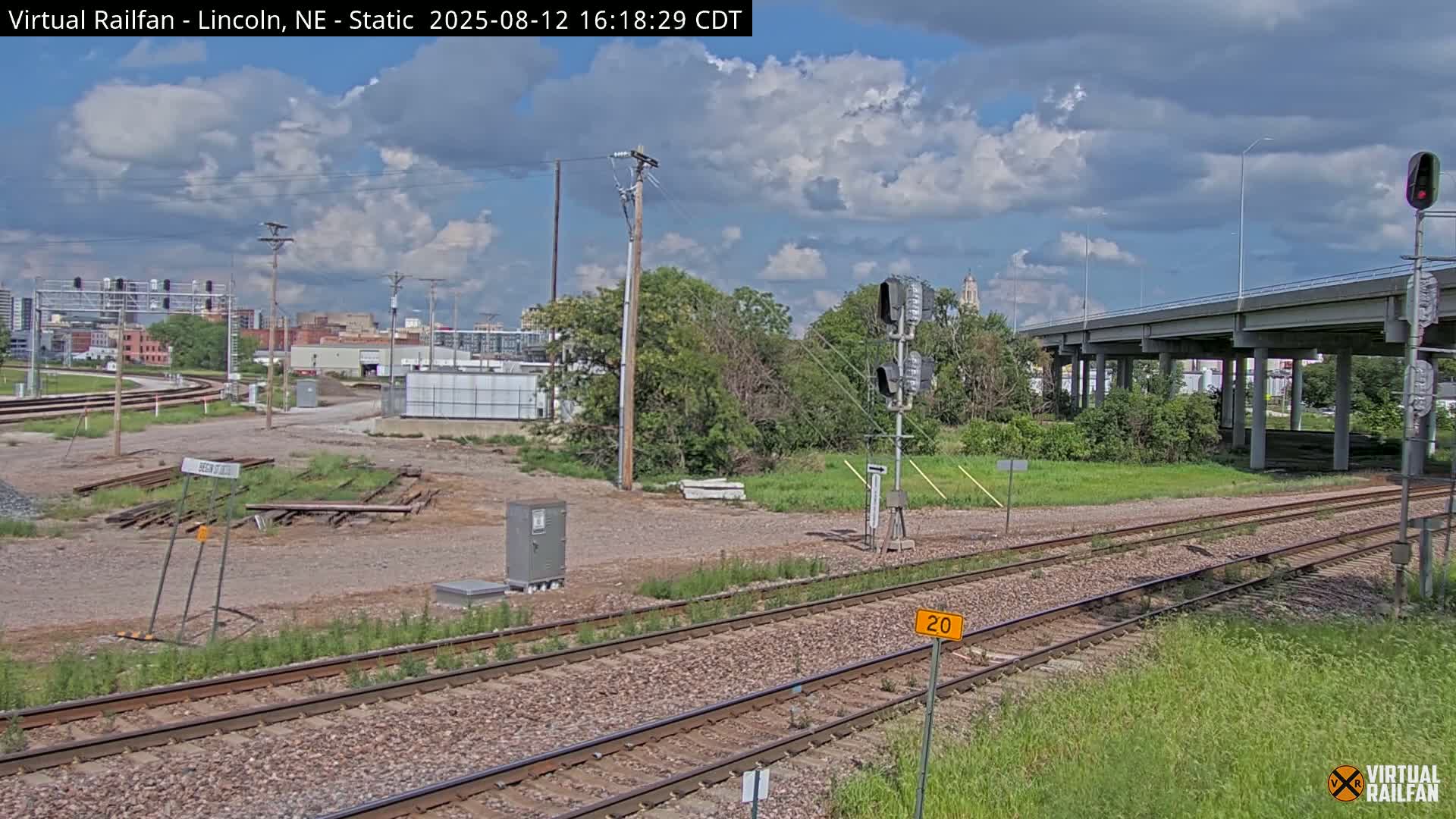 Lincoln Railroad Junction Live Cam - Lincoln, Lancaster,Nebraska, USA 
