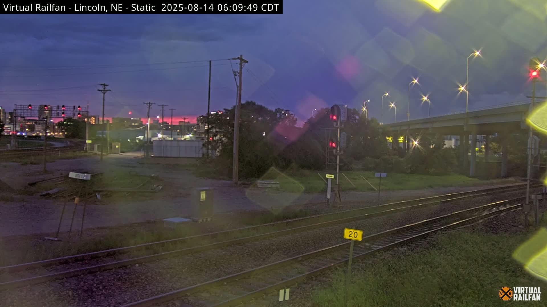 Lincoln Railroad Junction Live Cam - Lincoln, Lancaster,Nebraska, USA 