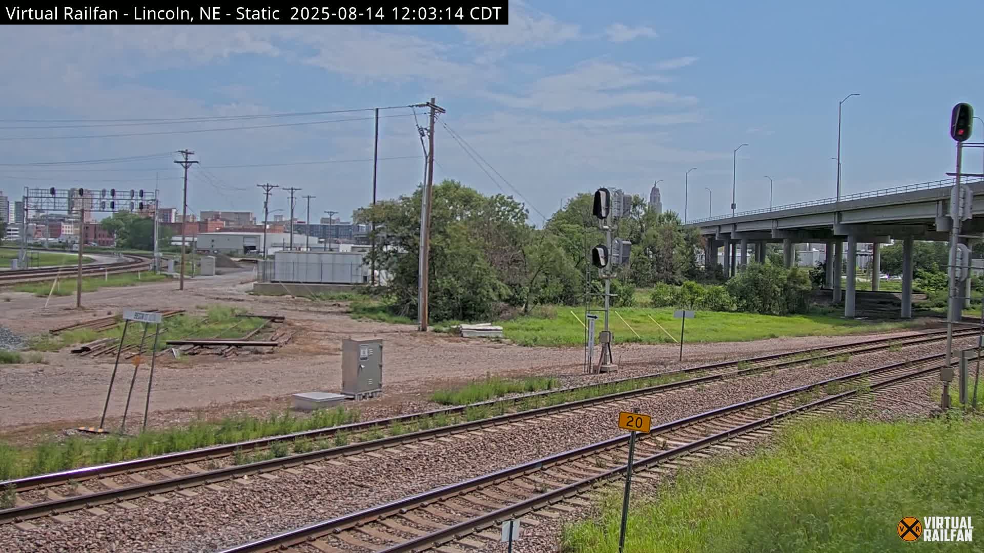 Lincoln Railroad Junction Live Cam - Lincoln, Lancaster,Nebraska, USA 
