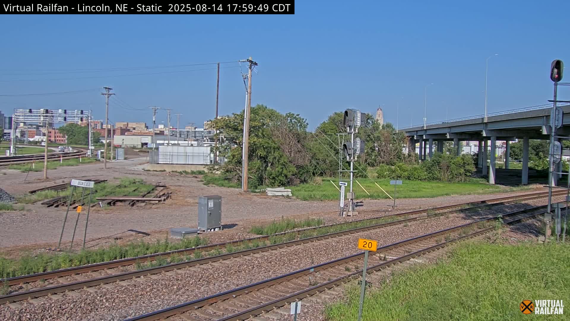 Lincoln Railroad Junction Live Cam - Lincoln, Lancaster,Nebraska, USA 