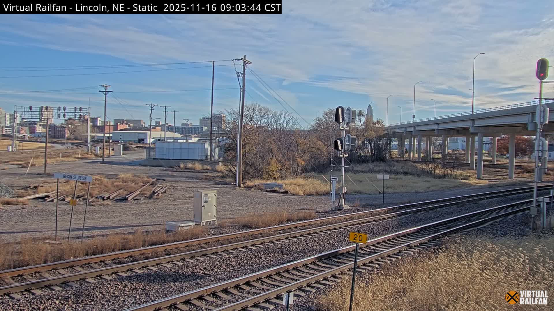 Lincoln Railroad Junction Live Cam - Lincoln, Lancaster,Nebraska, USA 