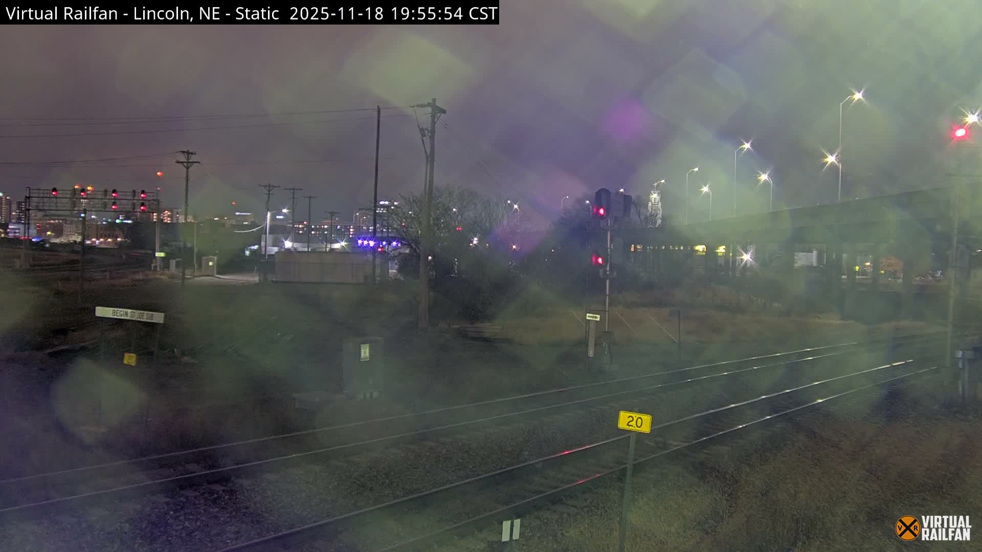 Lincoln Railroad Junction Live Cam - Lincoln, Lancaster,Nebraska, USA 