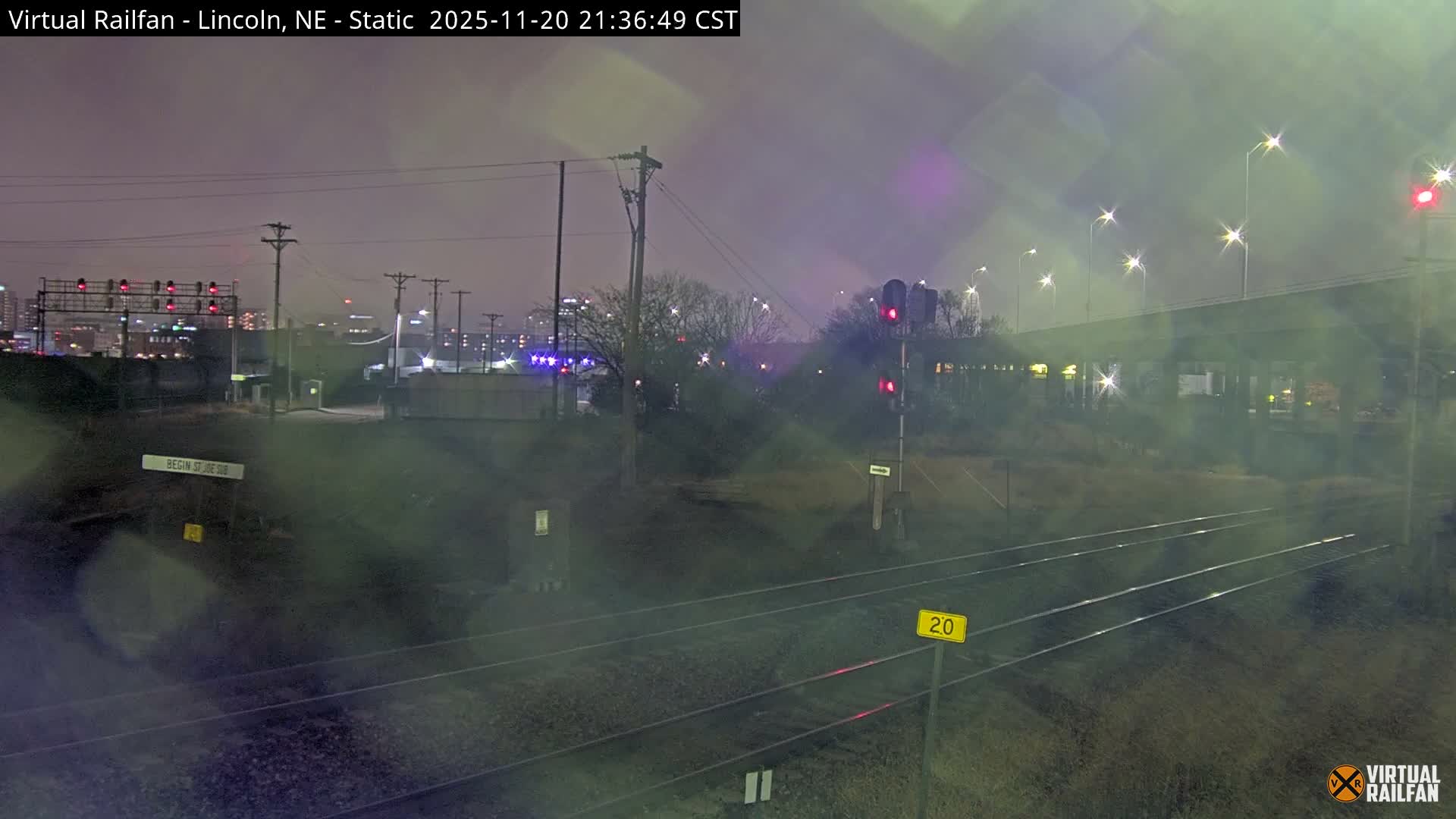 Lincoln Railroad Junction Live Cam - Lincoln, Lancaster,Nebraska, USA 