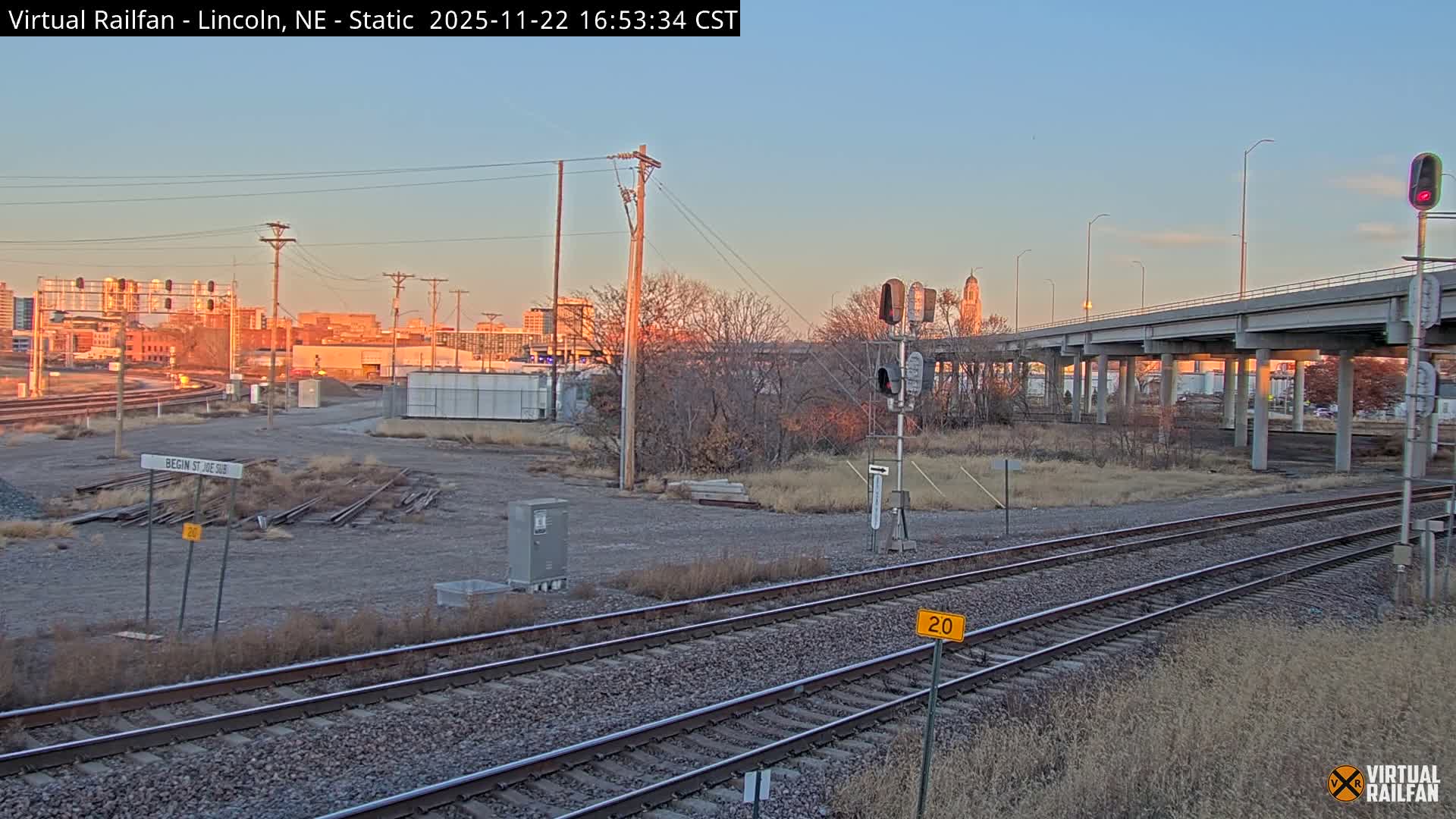 Lincoln Railroad Junction Live Cam - Lincoln, Lancaster,Nebraska, USA 