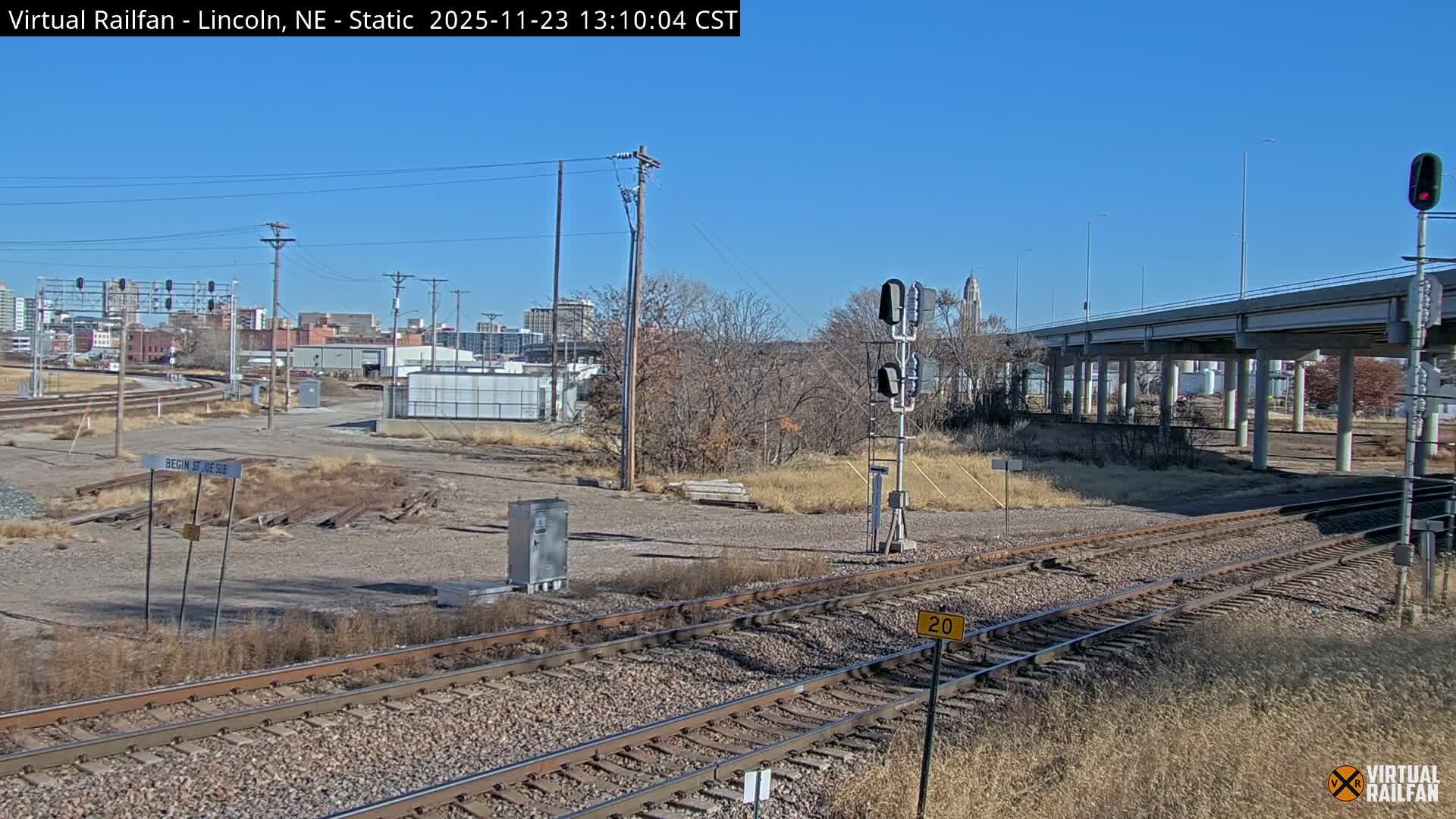Lincoln Railroad Junction Live Cam - Lincoln, Lancaster,Nebraska, USA 