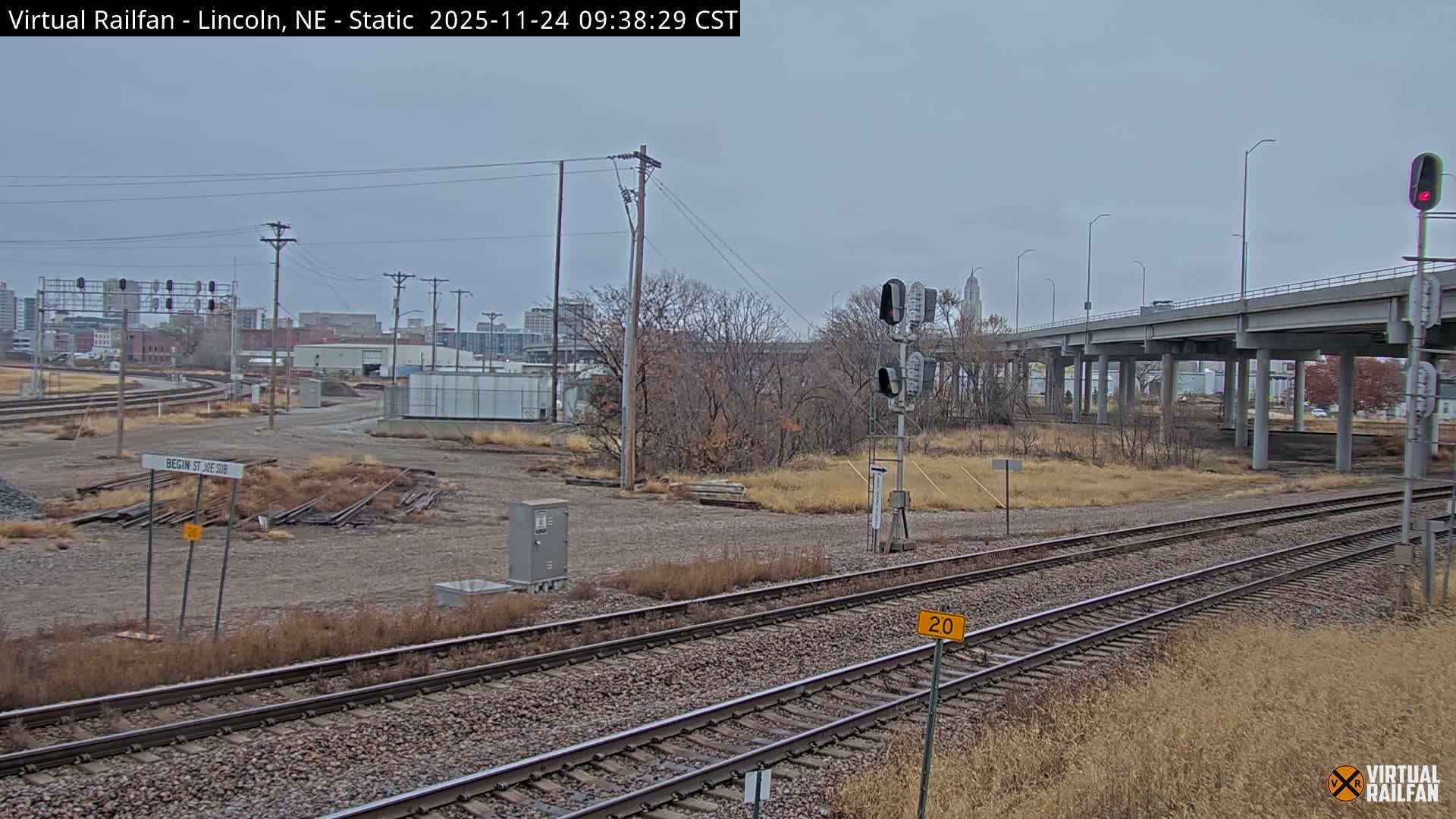 Lincoln Railroad Junction Live Cam - Lincoln, Lancaster,Nebraska, USA 