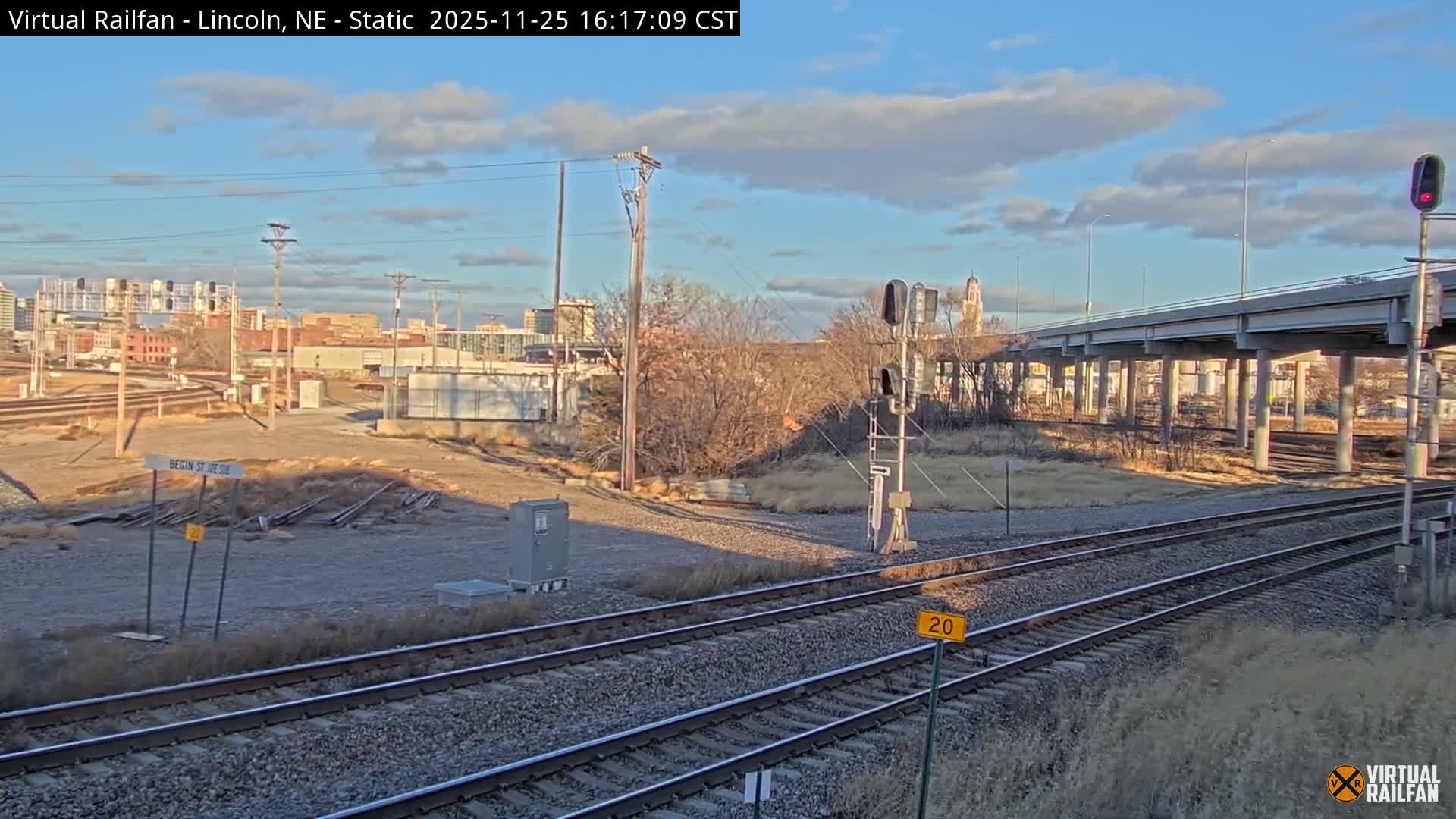 Lincoln Railroad Junction Live Cam - Lincoln, Lancaster,Nebraska, USA 