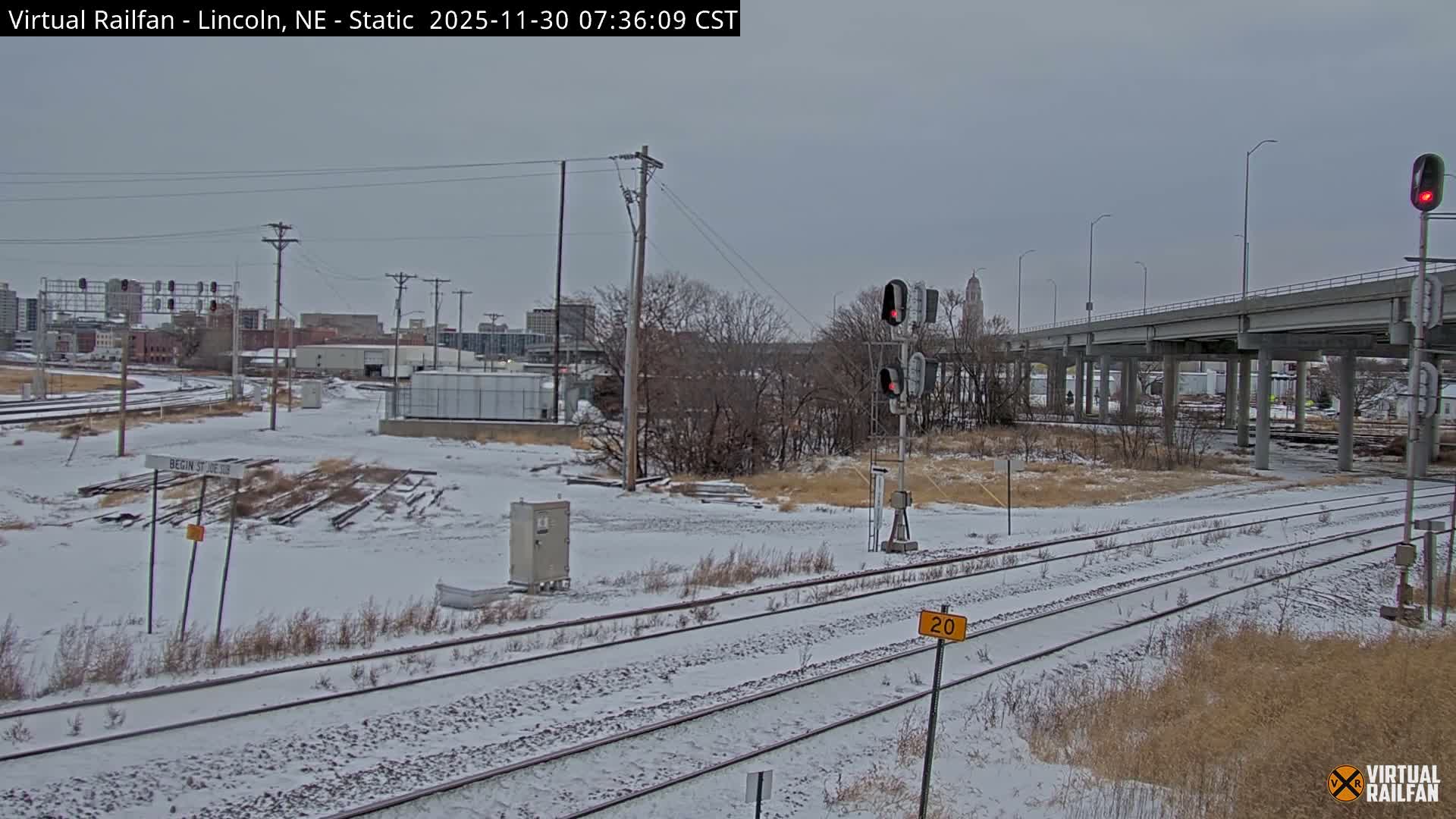 Lincoln Railroad Junction Live Cam - Lincoln, Lancaster,Nebraska, USA 