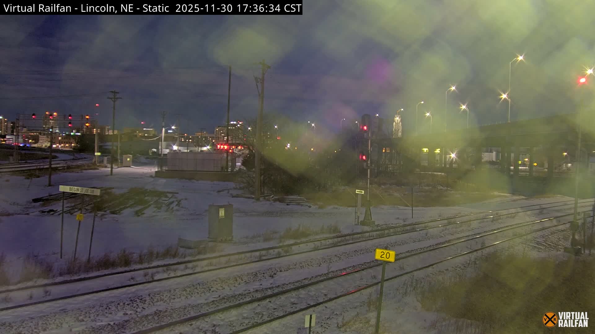 Lincoln Railroad Junction Live Cam - Lincoln, Lancaster,Nebraska, USA 