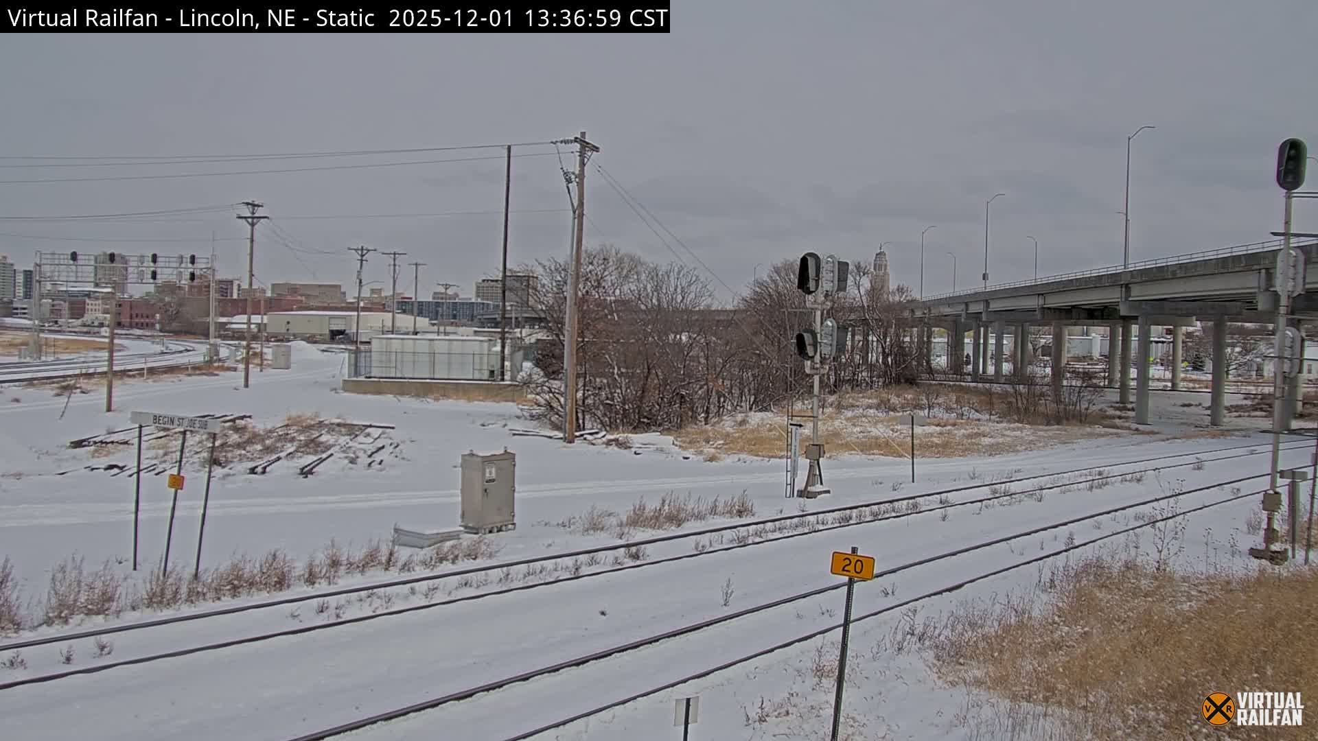 Lincoln Railroad Junction Live Cam - Lincoln, Lancaster,Nebraska, USA 