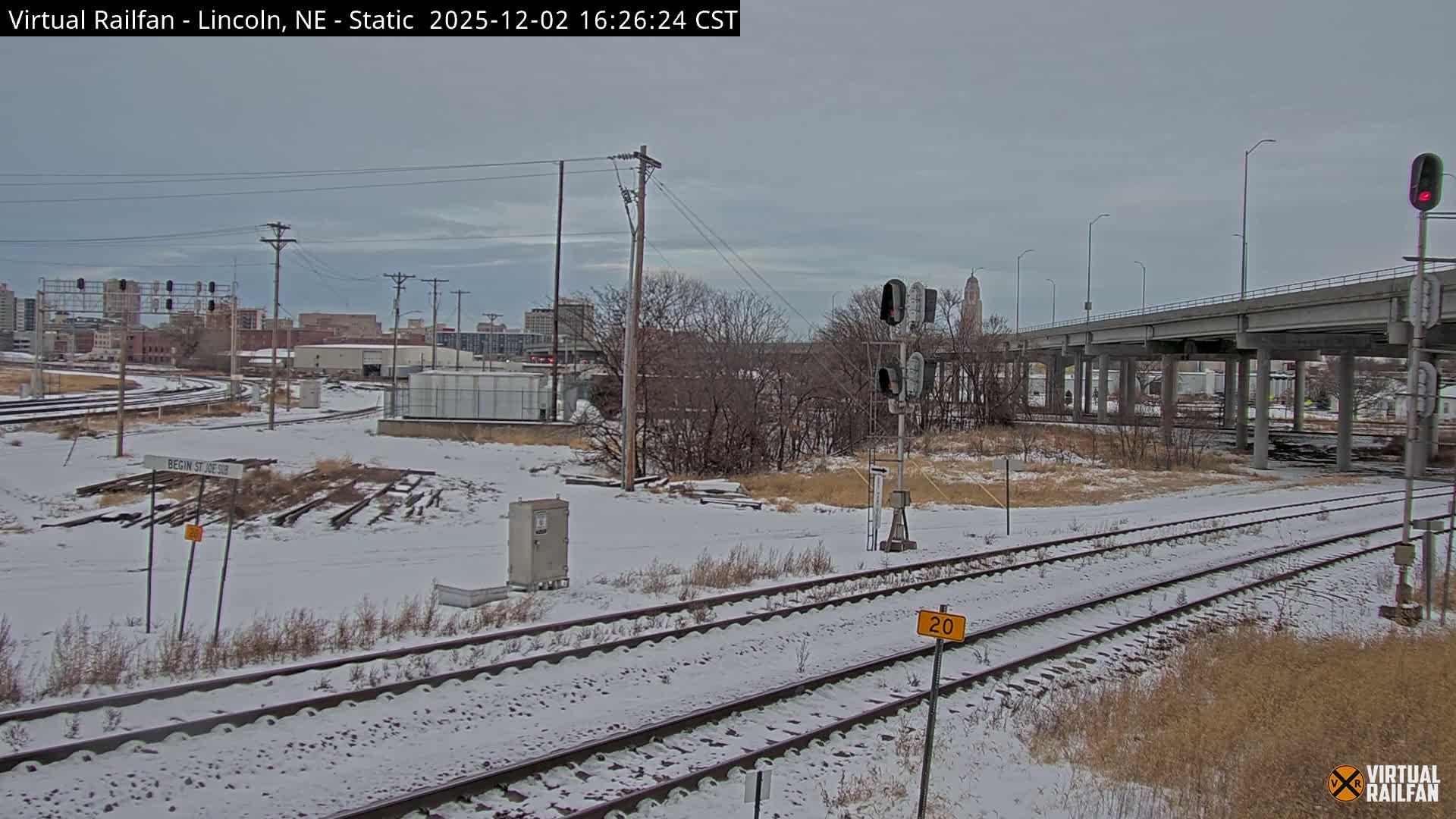Lincoln Railroad Junction Live Cam - Lincoln, Lancaster,Nebraska, USA 