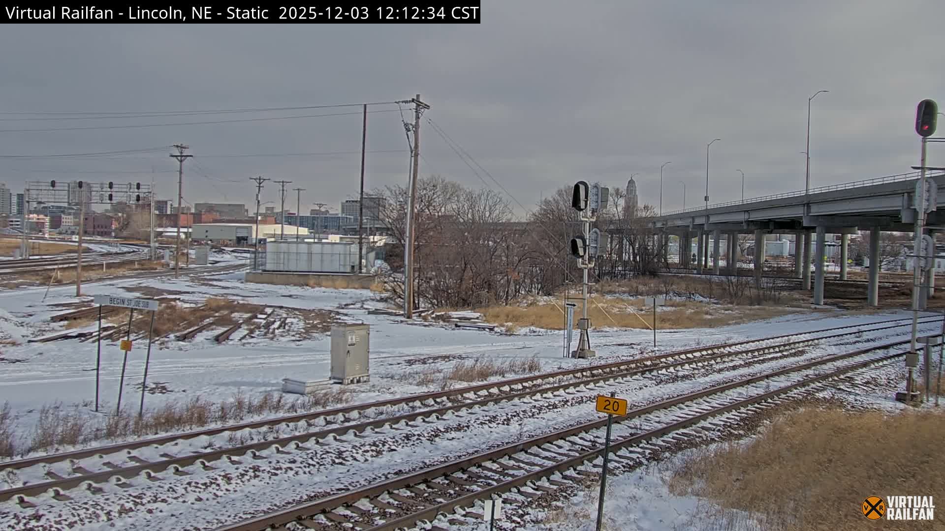 Lincoln Railroad Junction Live Cam - Lincoln, Lancaster,Nebraska, USA 