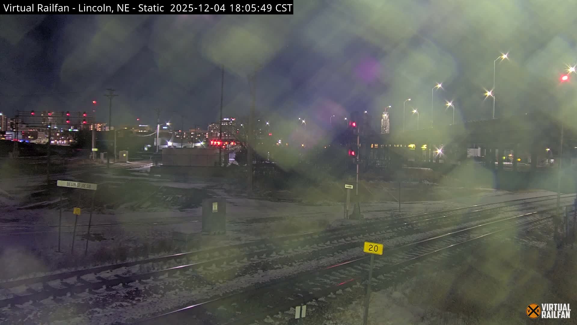 Lincoln Railroad Junction Live Cam - Lincoln, Lancaster,Nebraska, USA 