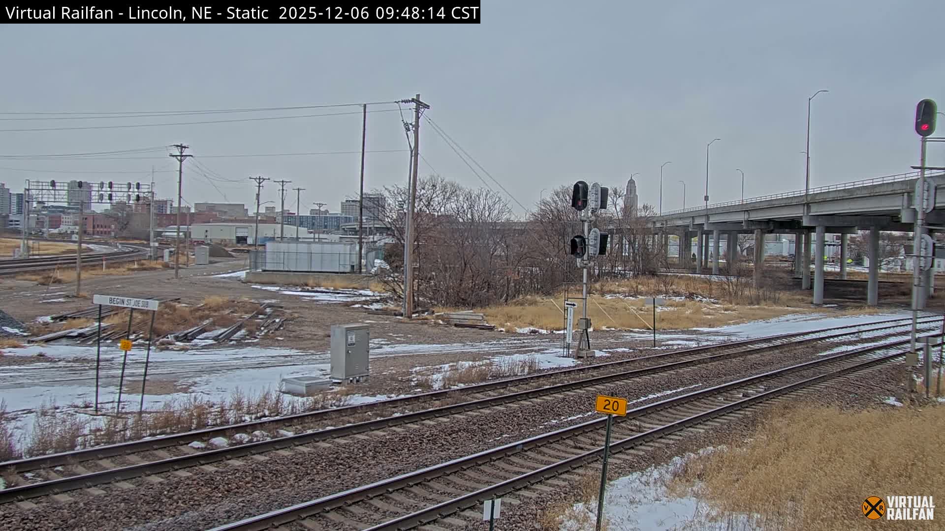 Lincoln Railroad Junction Live Cam - Lincoln, Lancaster,Nebraska, USA 