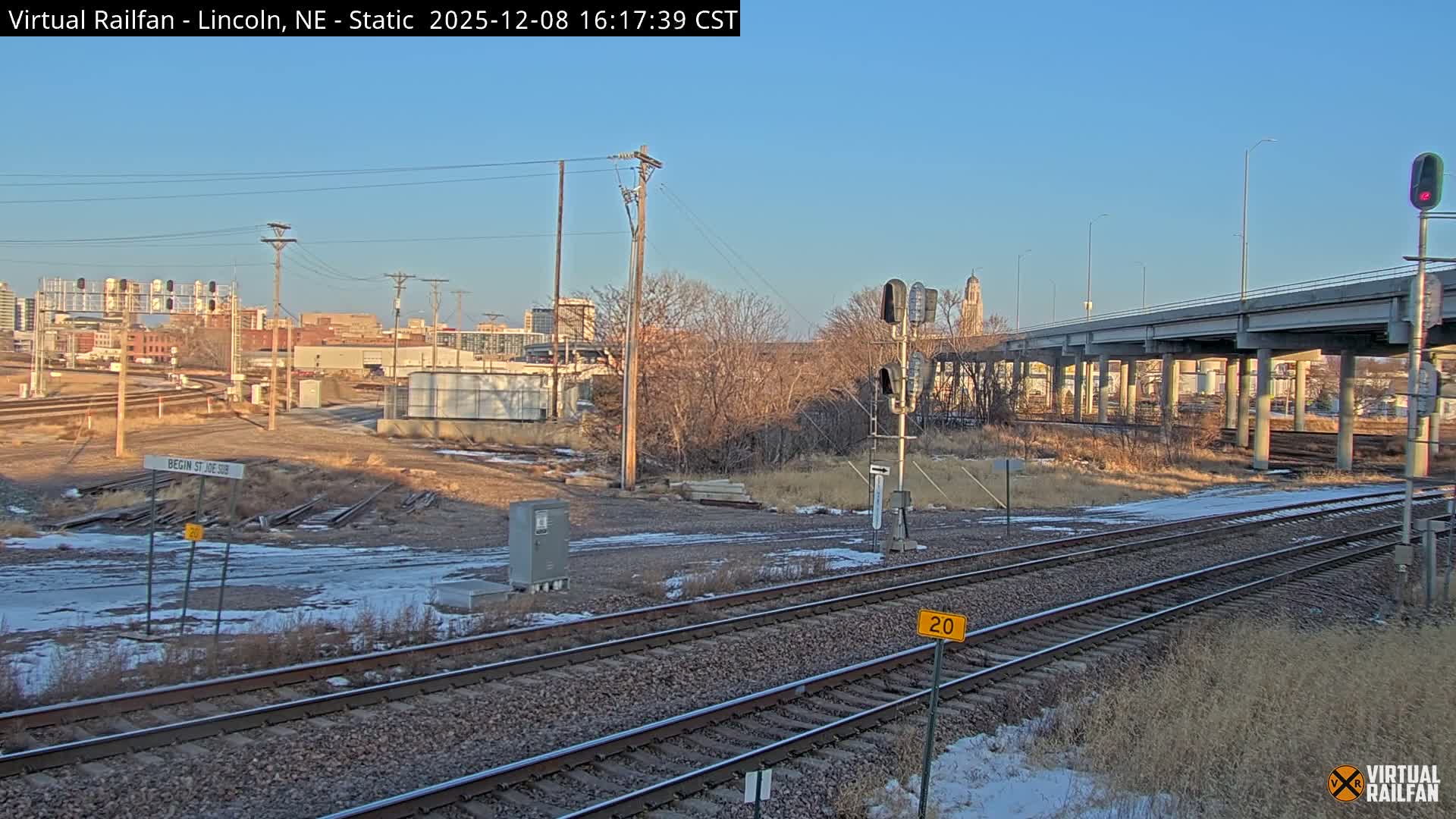 Lincoln Railroad Junction Live Cam - Lincoln, Lancaster,Nebraska, USA 