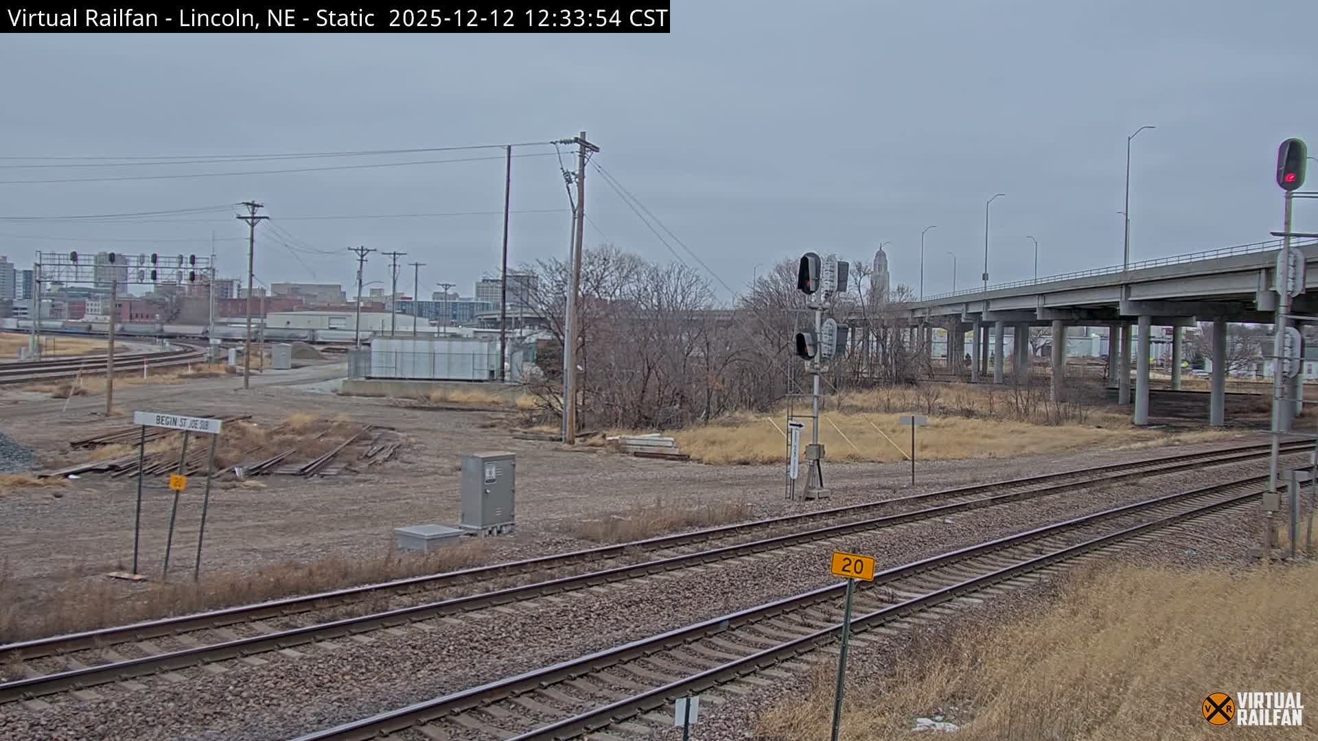 Lincoln Railroad Junction Live Cam - Lincoln, Lancaster,Nebraska, USA 