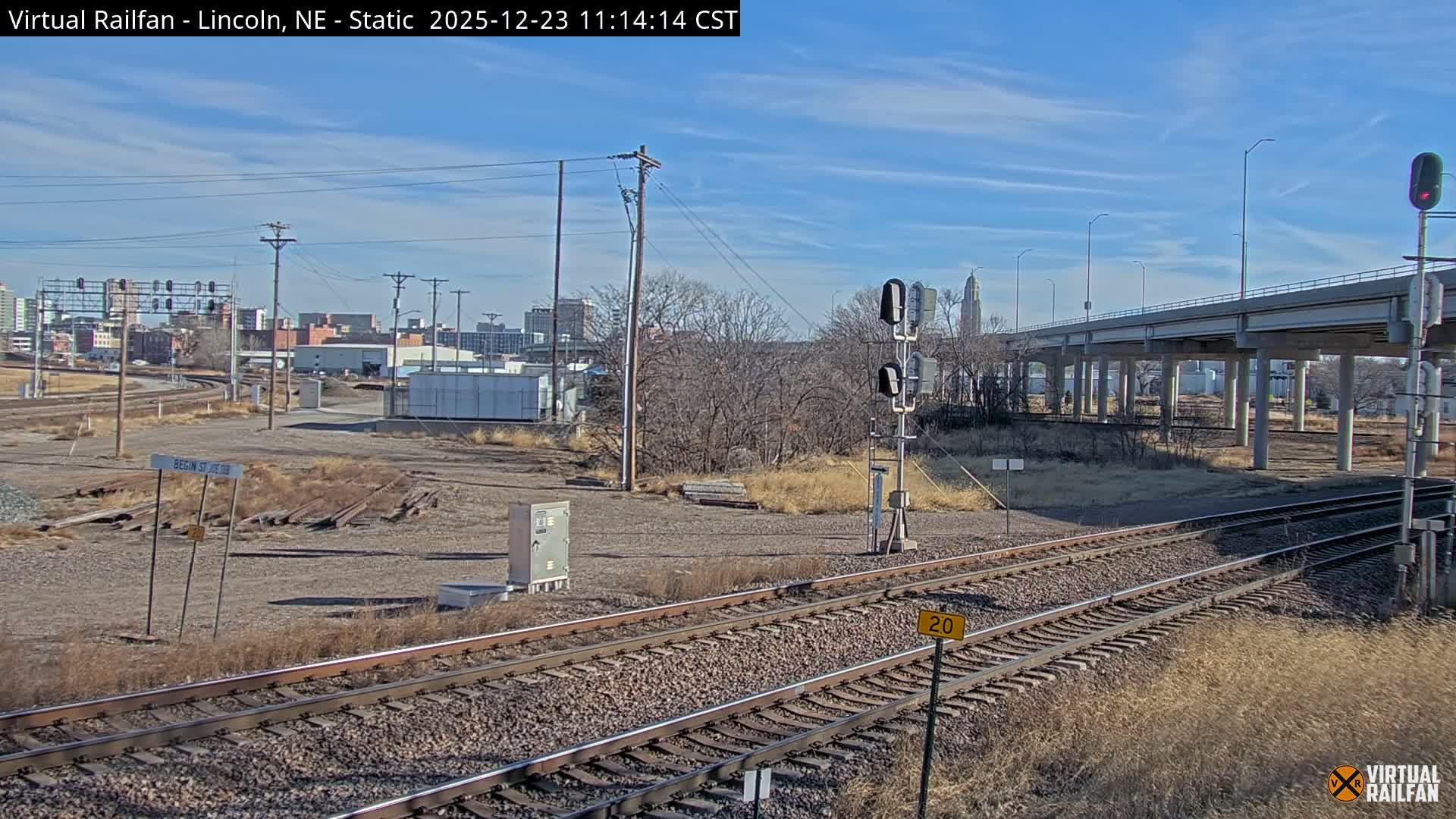 Lincoln Railroad Junction Live Cam - Lincoln, Lancaster,Nebraska, USA 